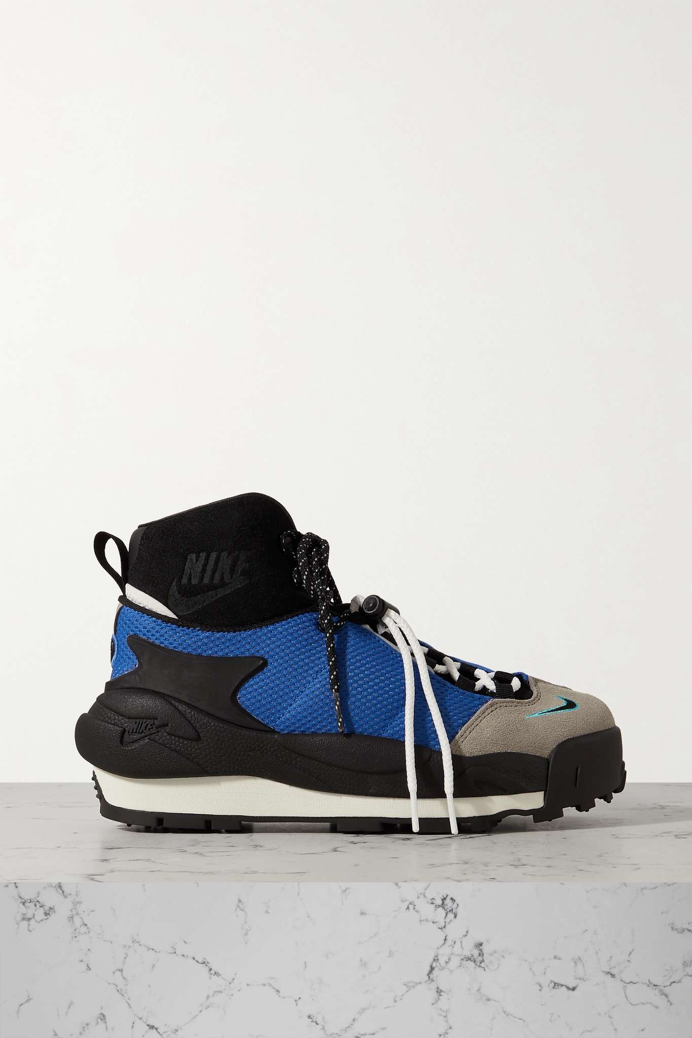 Nike + Sacai Magmascape SP suede-trimmed mesh sneakers | REVERSIBLE