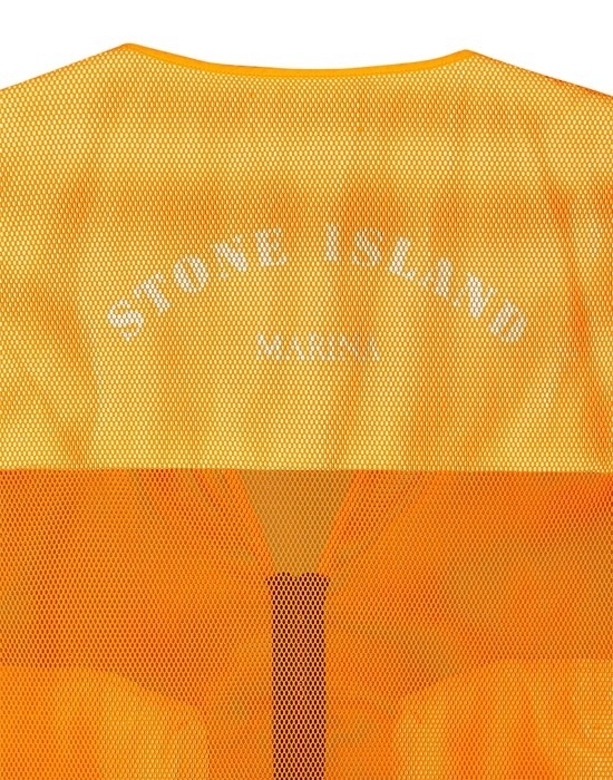 905X5 STONE ISLAND MARINA_ NYLON MESH / RIP STOP PRISMATICO ORANGE - 4