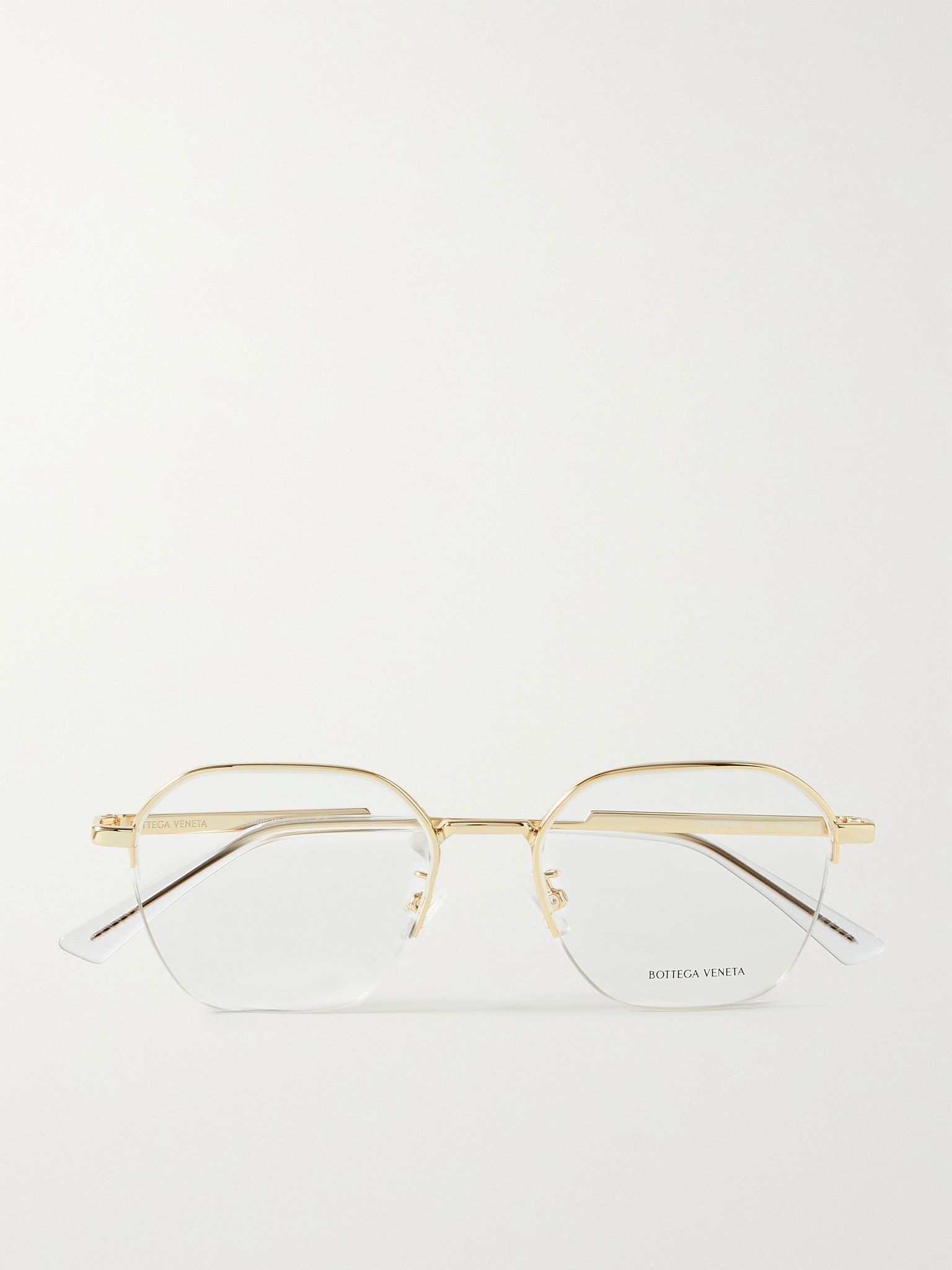 Round-Frame Gold-Tone Optical Glasses - 1