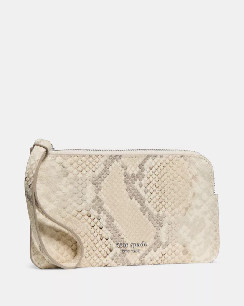 kate spade Zippy Snake Embossed Wristlet outlook