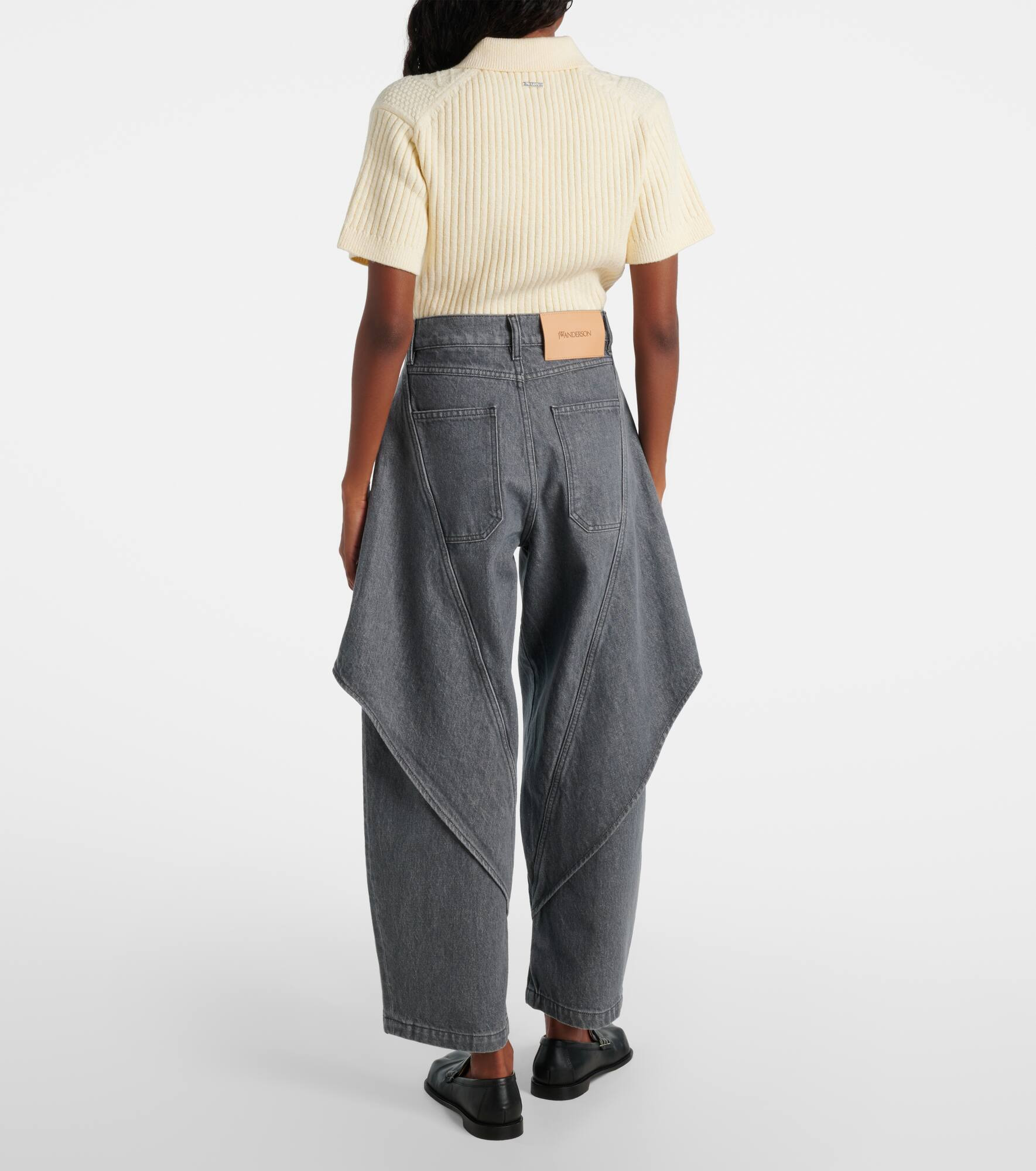 Cropped mid-rise wide-leg jeans - 3