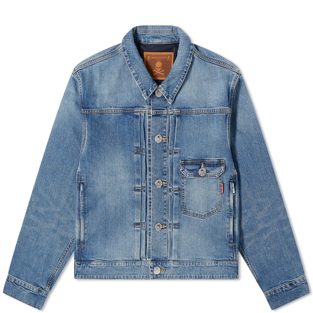 MASTERMIND JAPAN Water Repellent Denim Trucker Jacket - 1