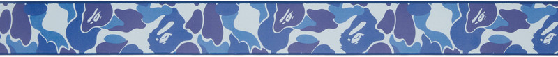 A BATHING APE® Blue ABC Camo 'Bape' Leather Belt outlook