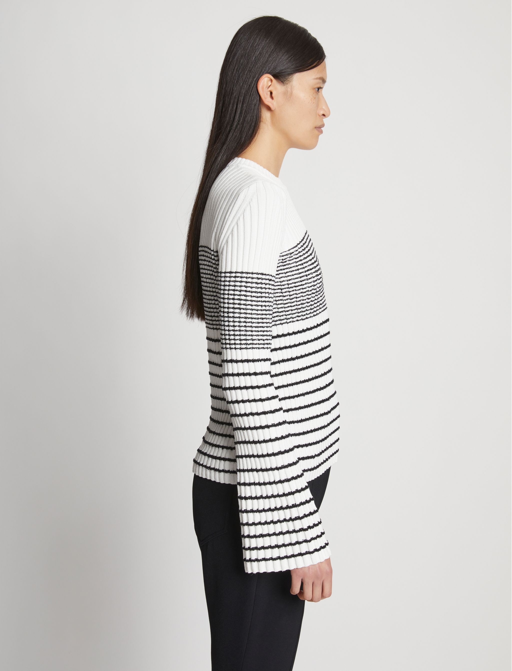 Proenza Schouler Boucle Mini Stripe Sweater | REVERSIBLE