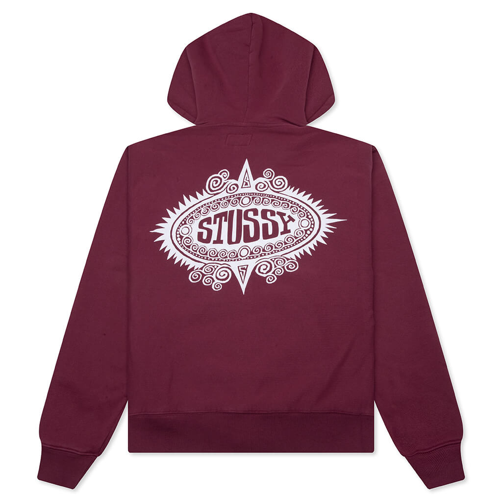 MANTRA ZIP HOODIE - BURGUNDY - 2