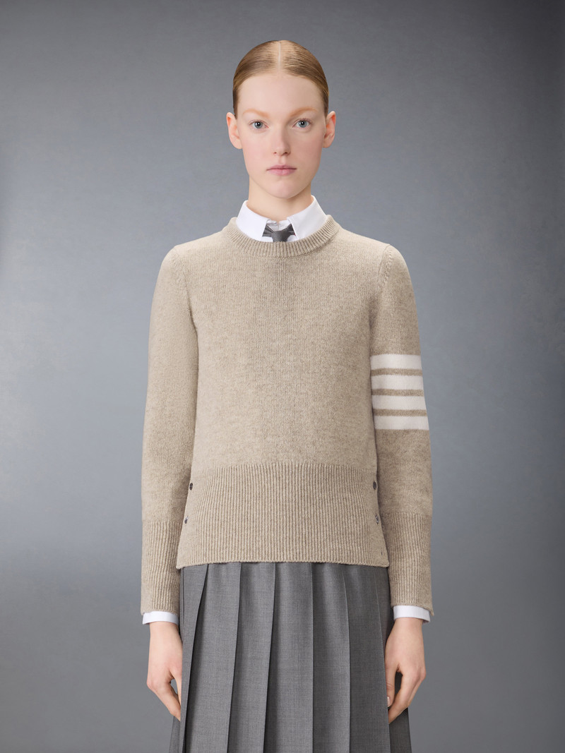 Thom Browne JERSEY STITCH SHETLAND WOOL 4-BAR PULLOVER outlook