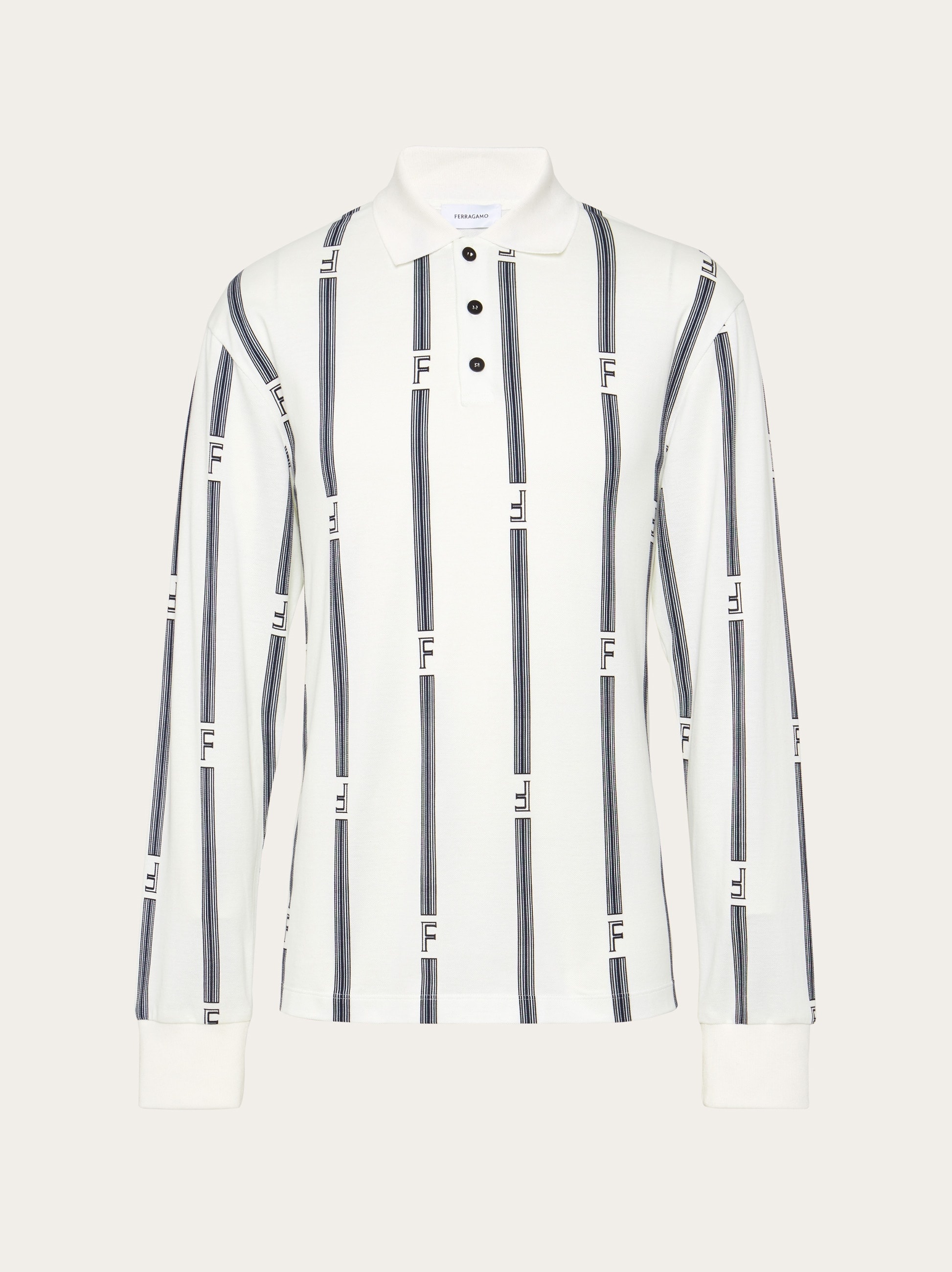 College stripes long sleeved polo - 1