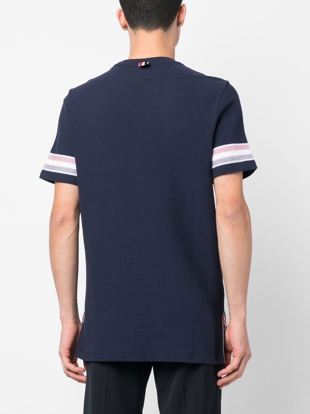 tri-colour striped knit T-shirt - 4