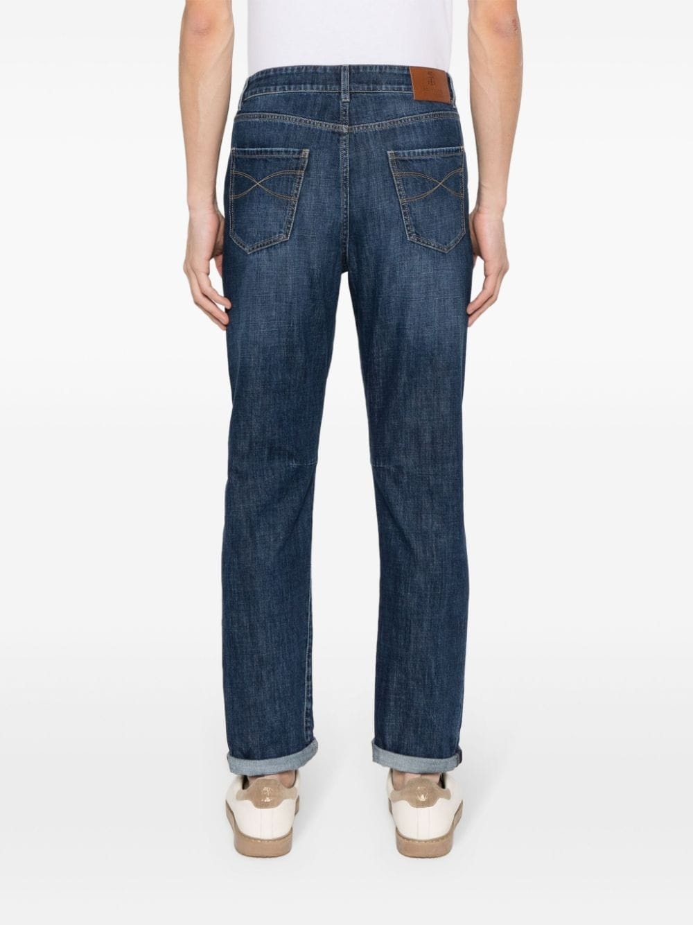Solomei-embroidered tapered jeans - 4