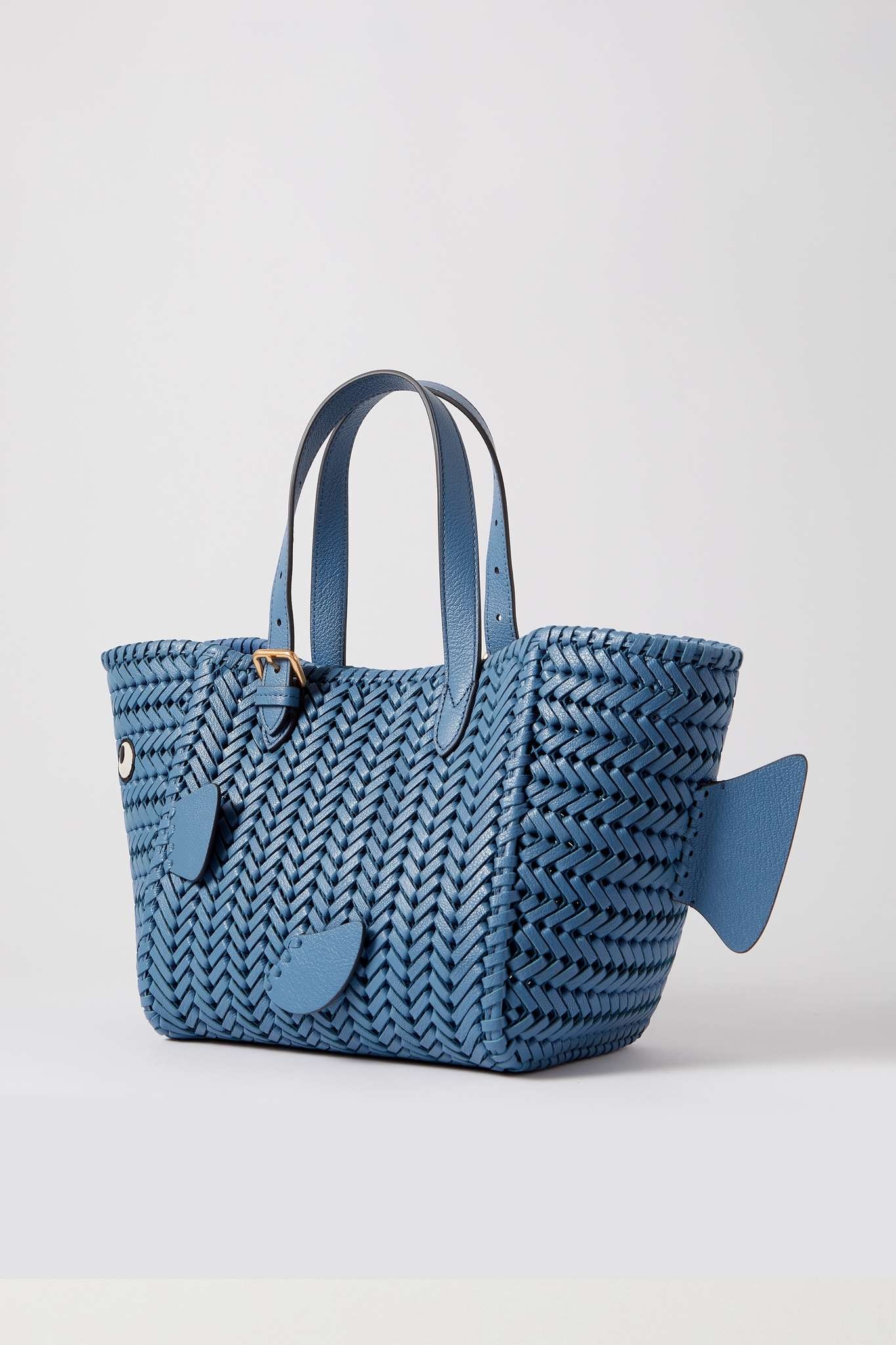 Neeson small appliquéd woven leather tote - 3