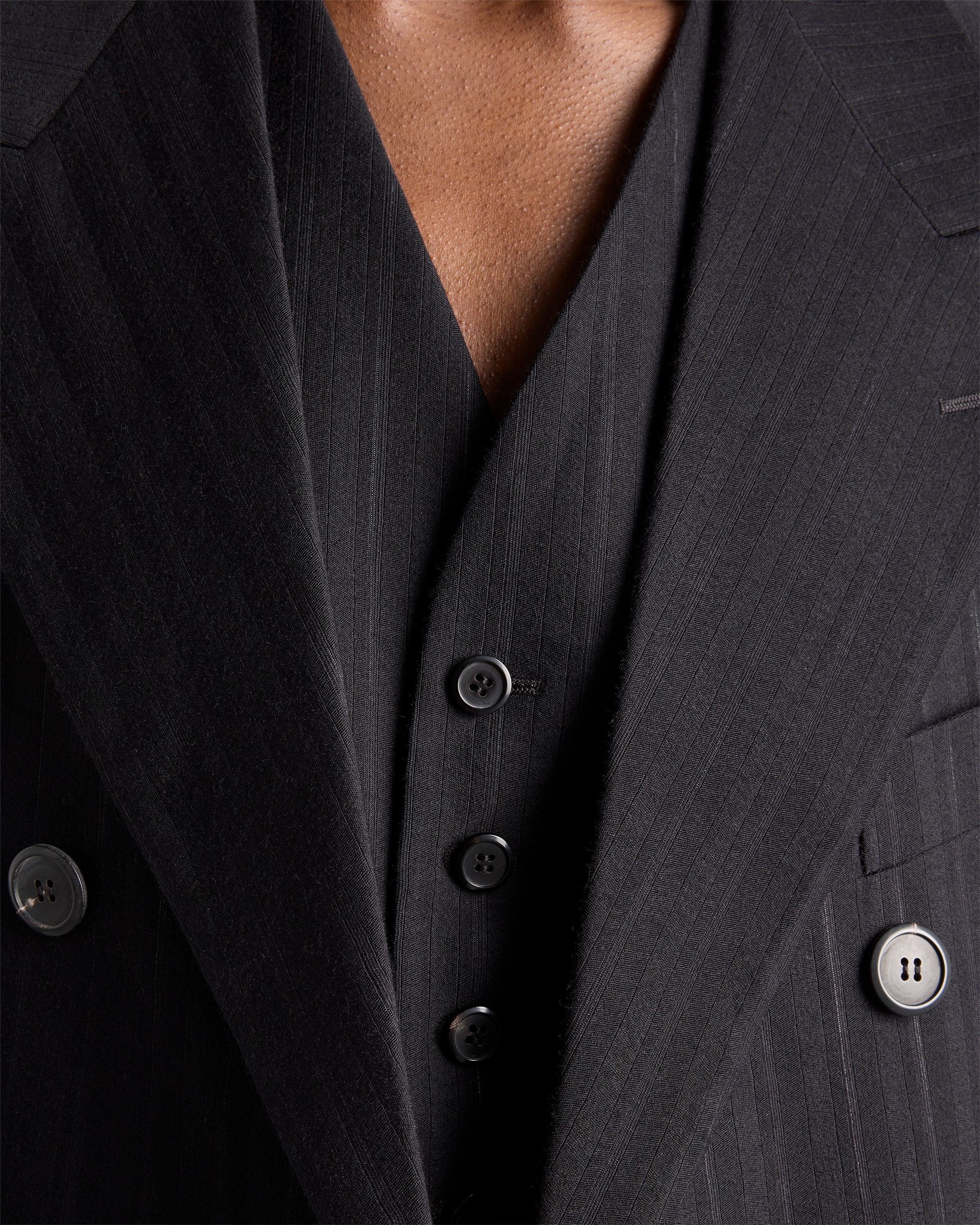 Single-breasted wool blend vest - 3