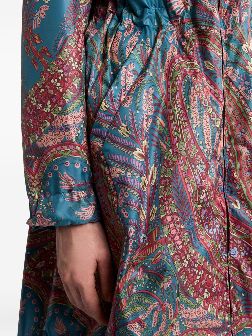 paisley-print raincoat - 4