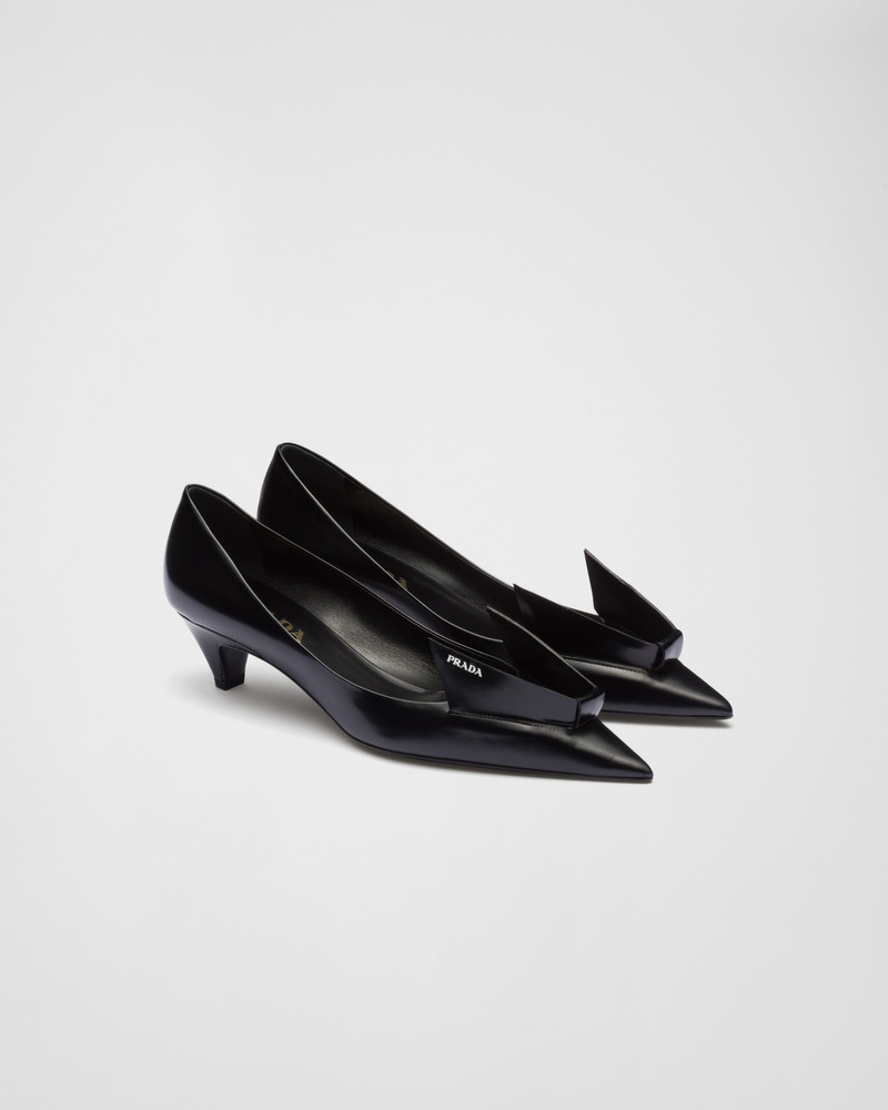 Brushed leather pumps 1