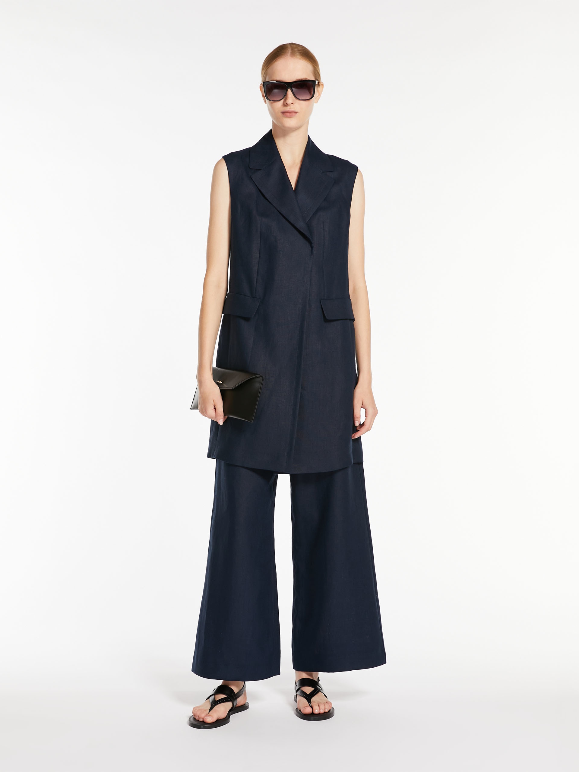 MARIE Long linen waistcoat - 2