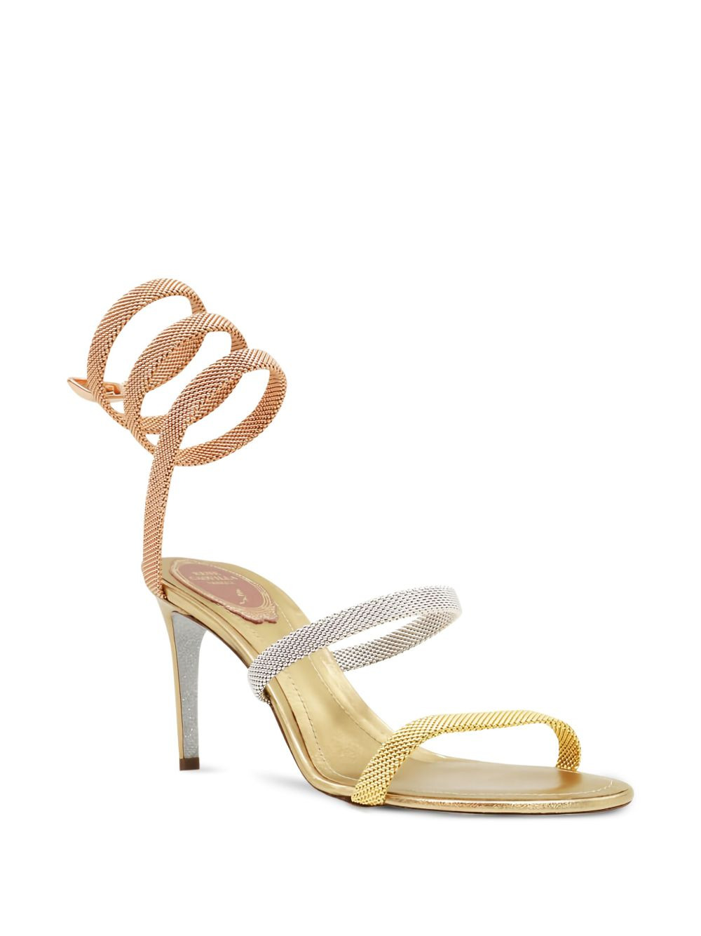 80mm Trigold Cleo snake-wrap sandals - 2