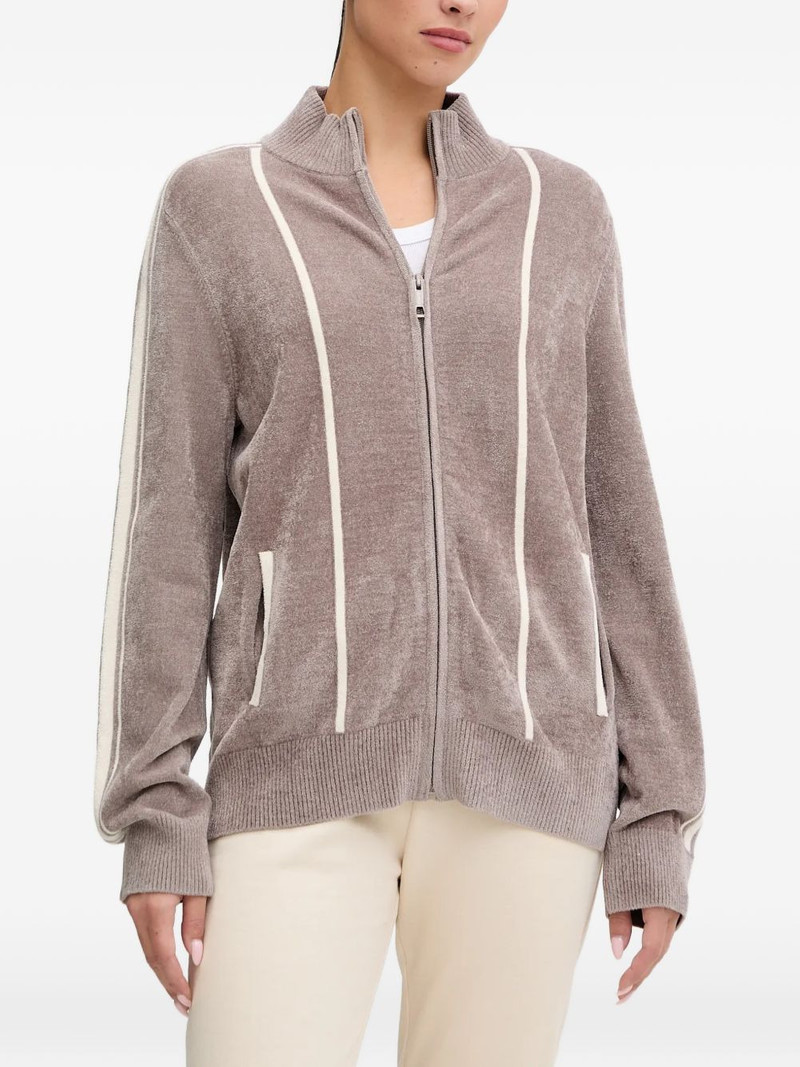 striped zip-up sweatshirt 1