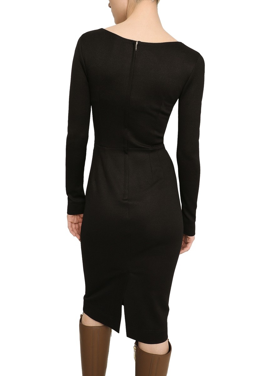 Midi Sheath Dress In Milano Knit - 3