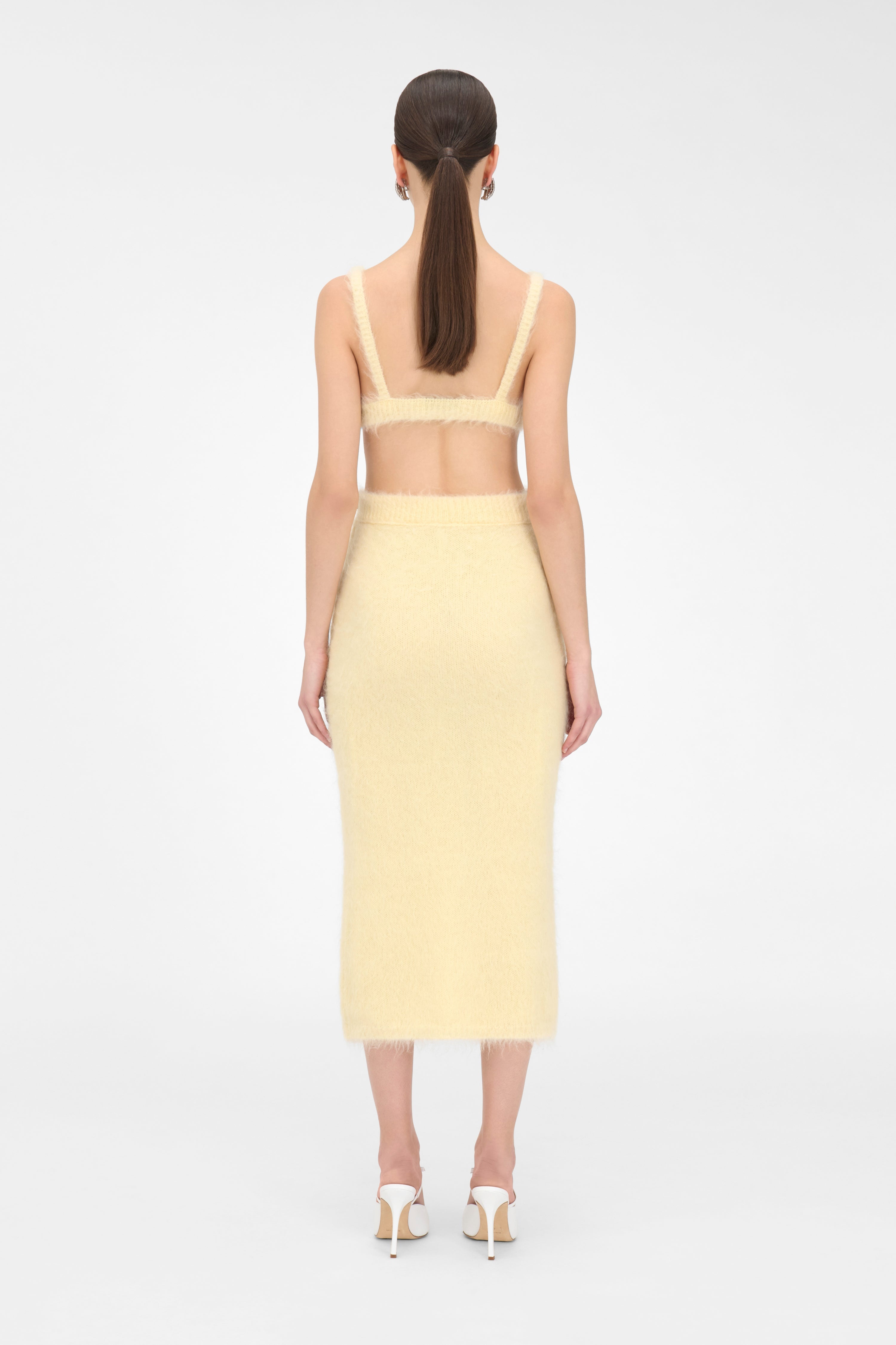 CARDED MOHAIR MIDI SKIR - 4