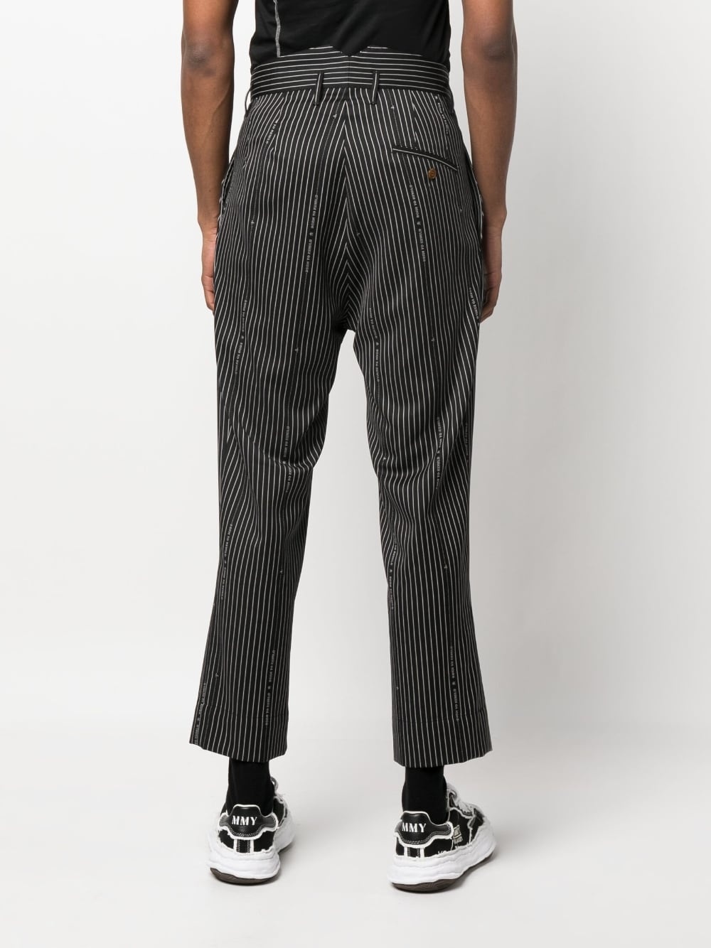 Cruise stripe-print cropped trousers - 4