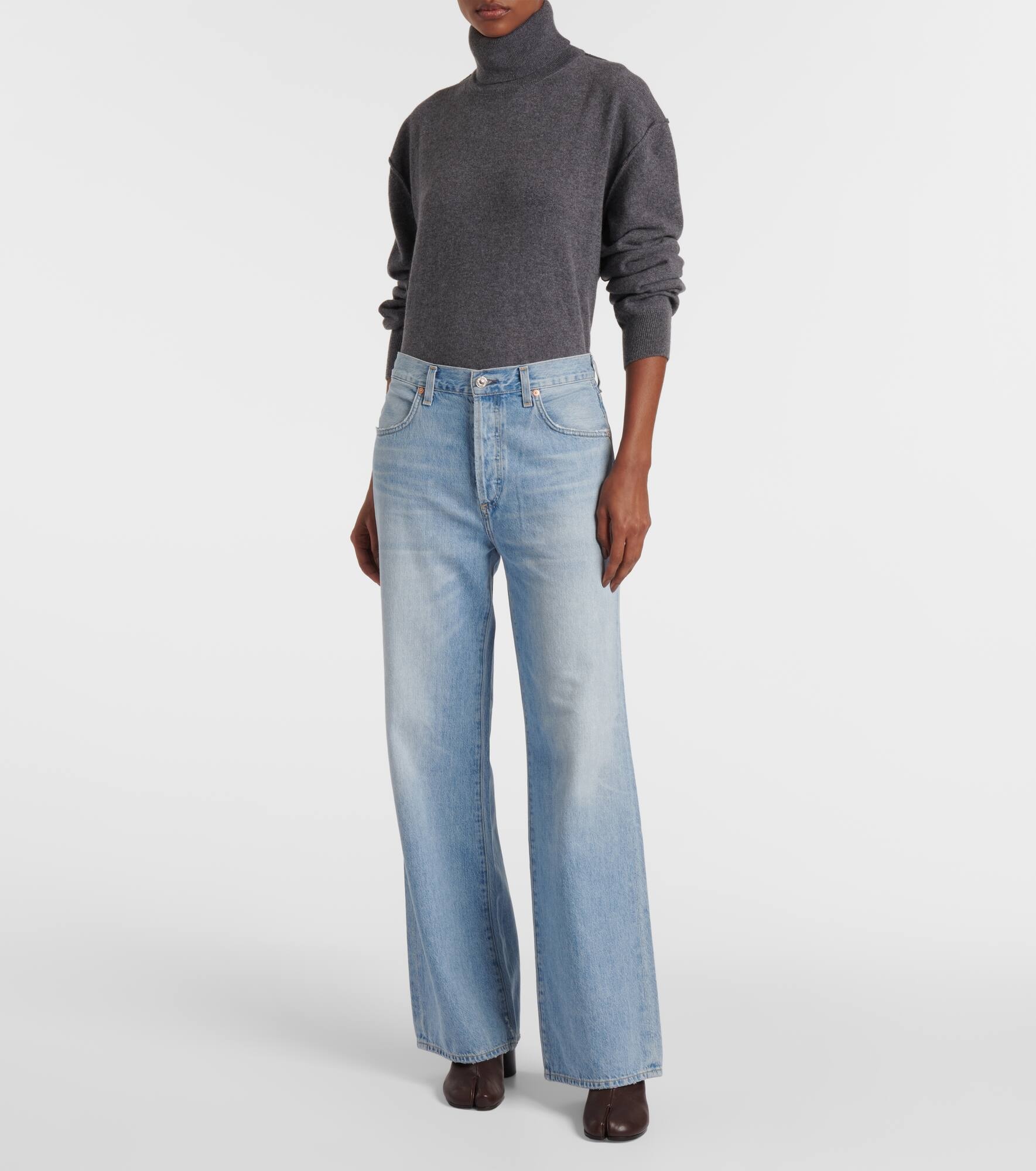 Annina high-rise wide-leg jeans - 6