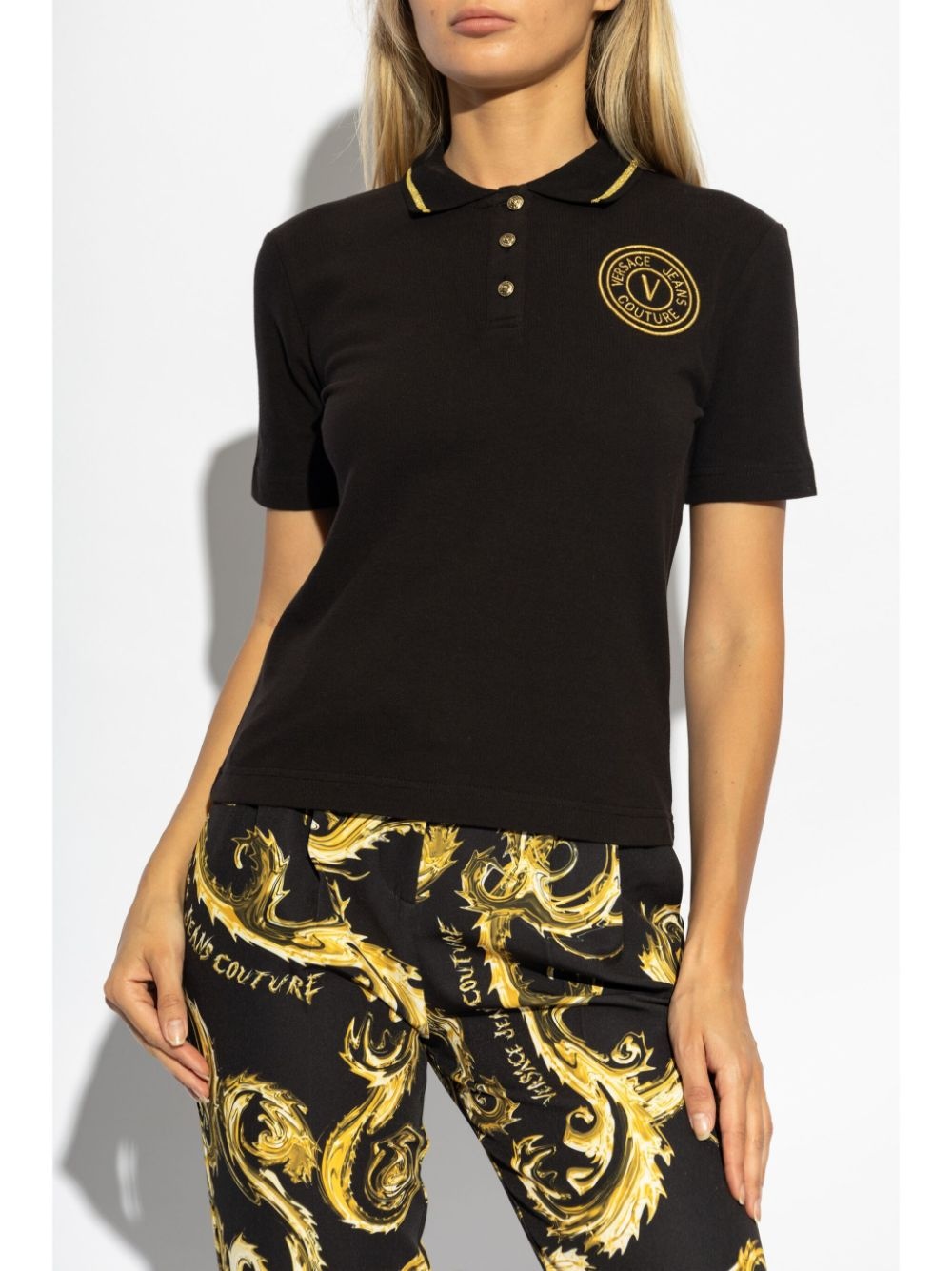 embroidered-logo cotton polo shirt - 3
