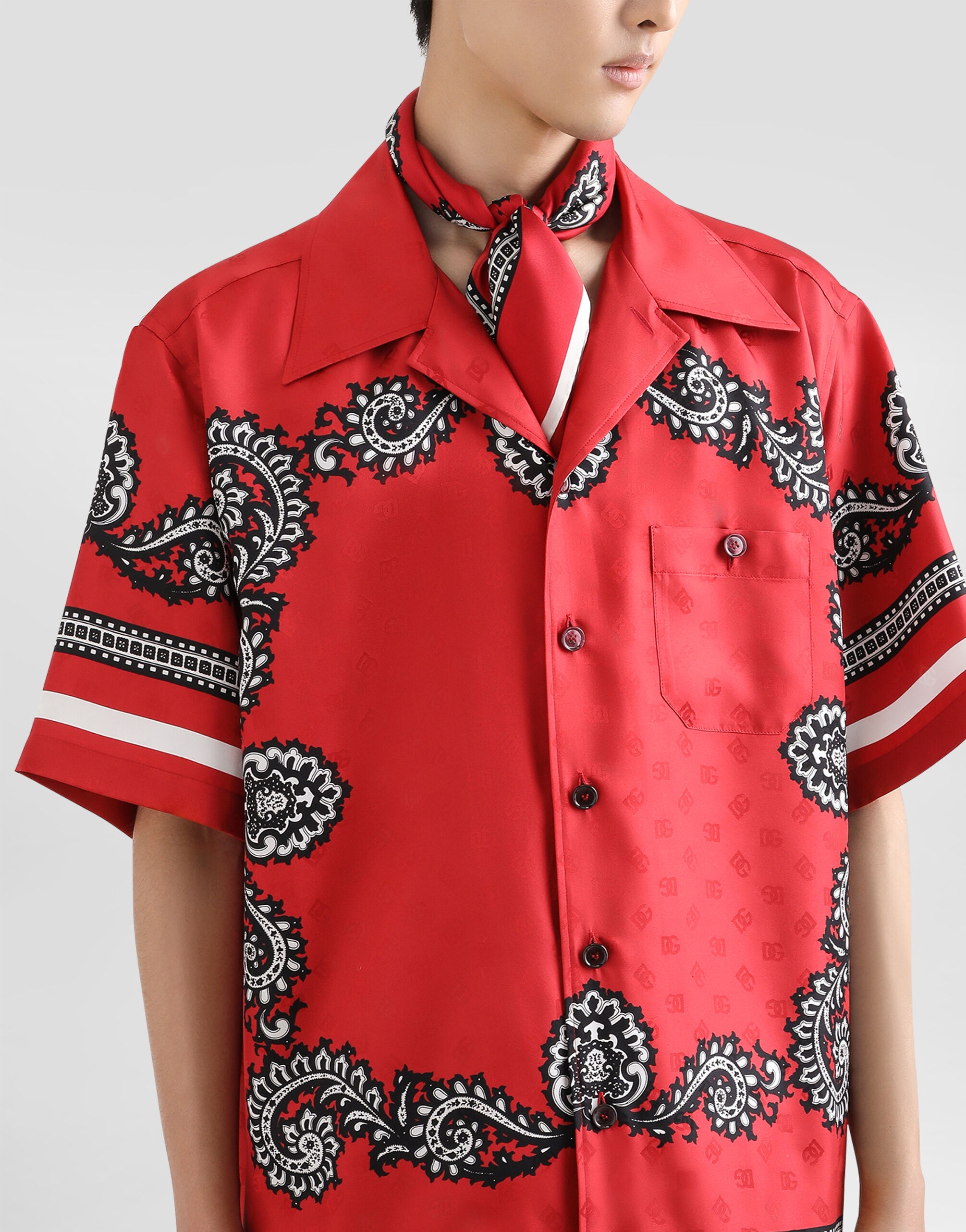 Silk shirt with bandanna print - 4