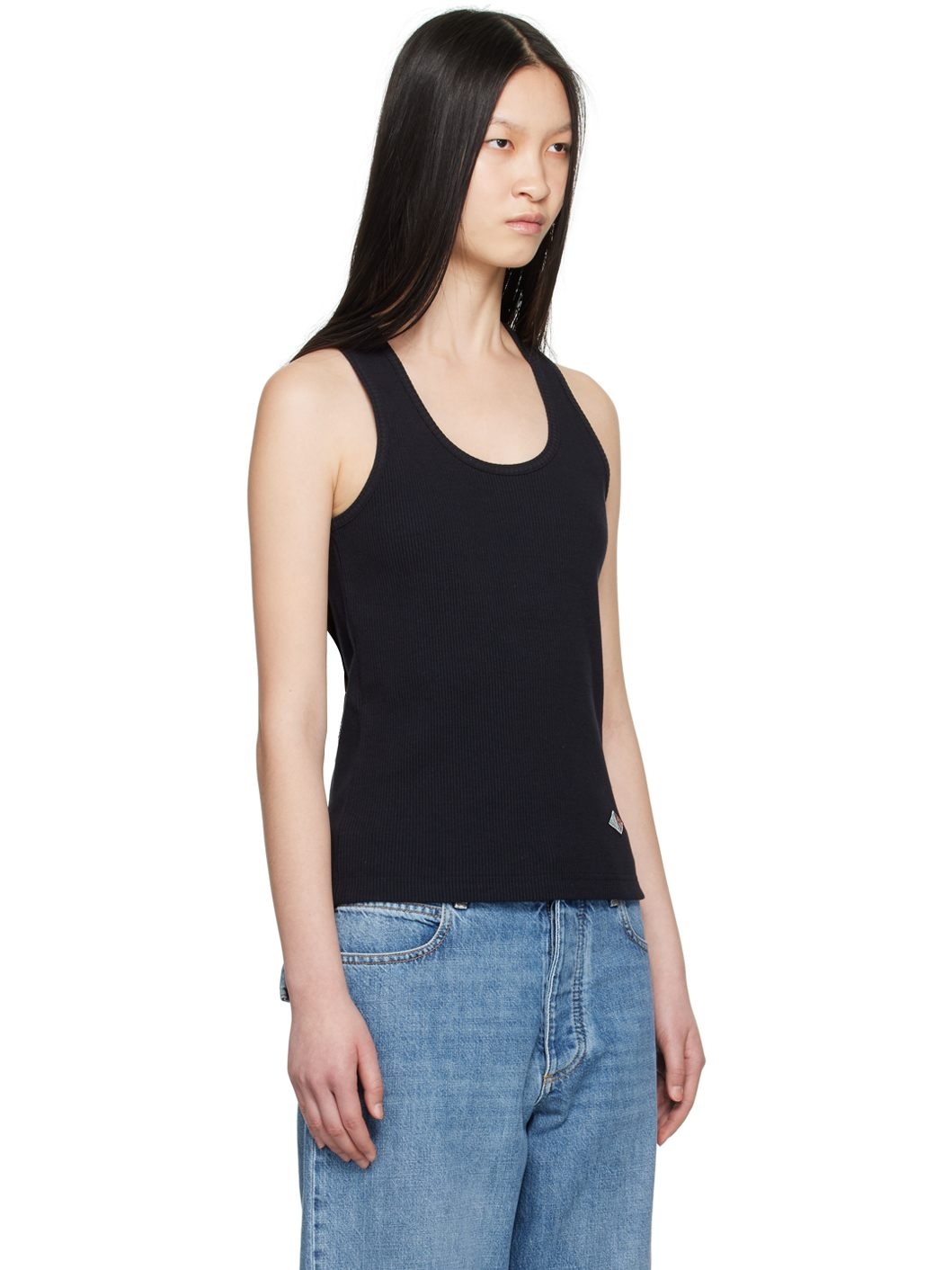 Navy Logo Patch Tank Top - 2