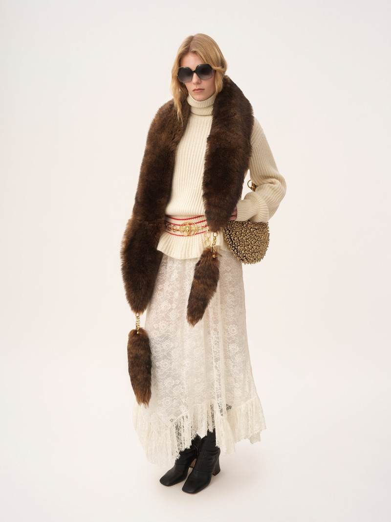 Chloé OVERSIZED LOGO TURTLENECK SWEATER IN A WOOL & MOHAIR KNIT outlook