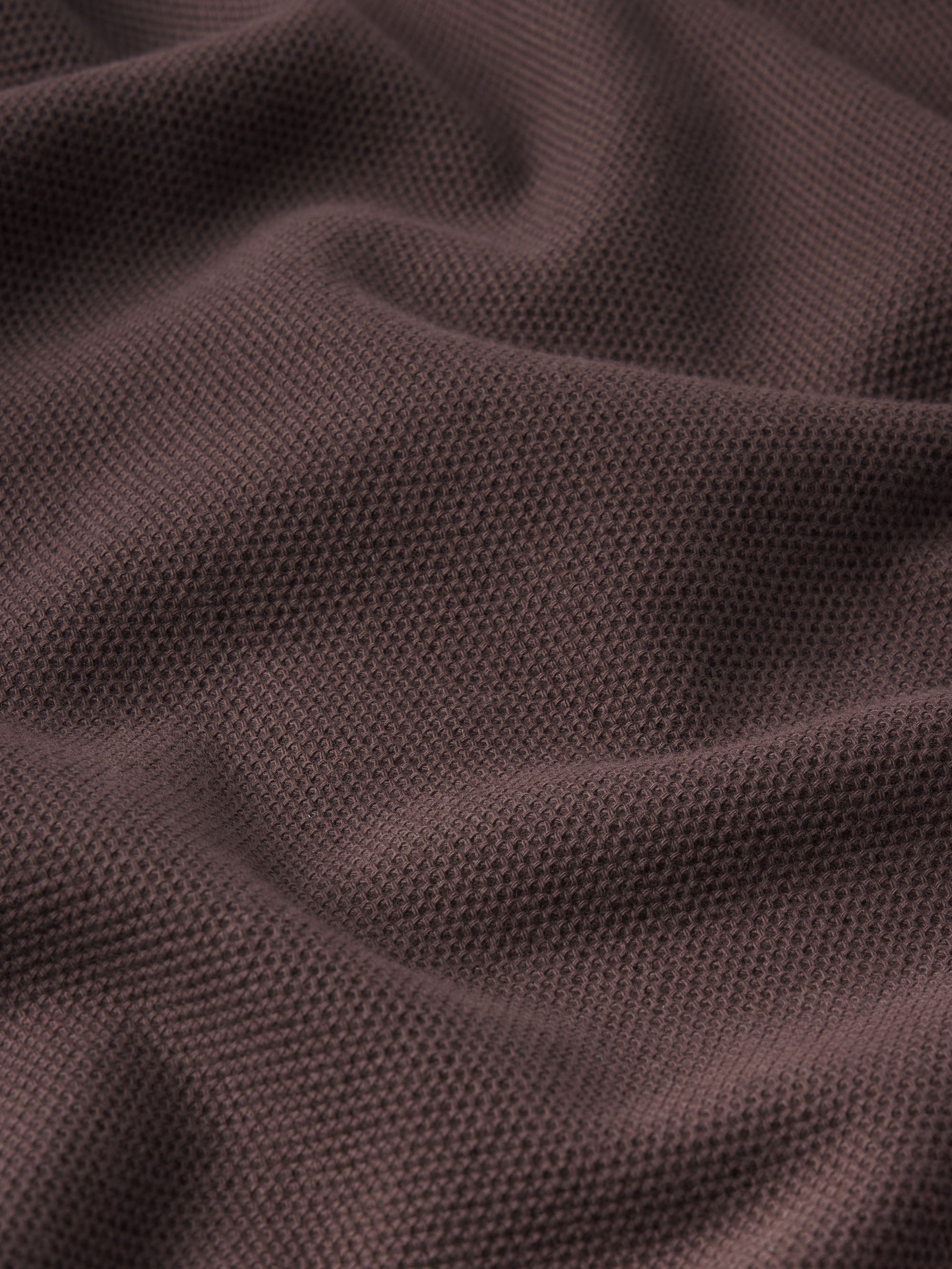 Jacquard Polo in Brown - 3