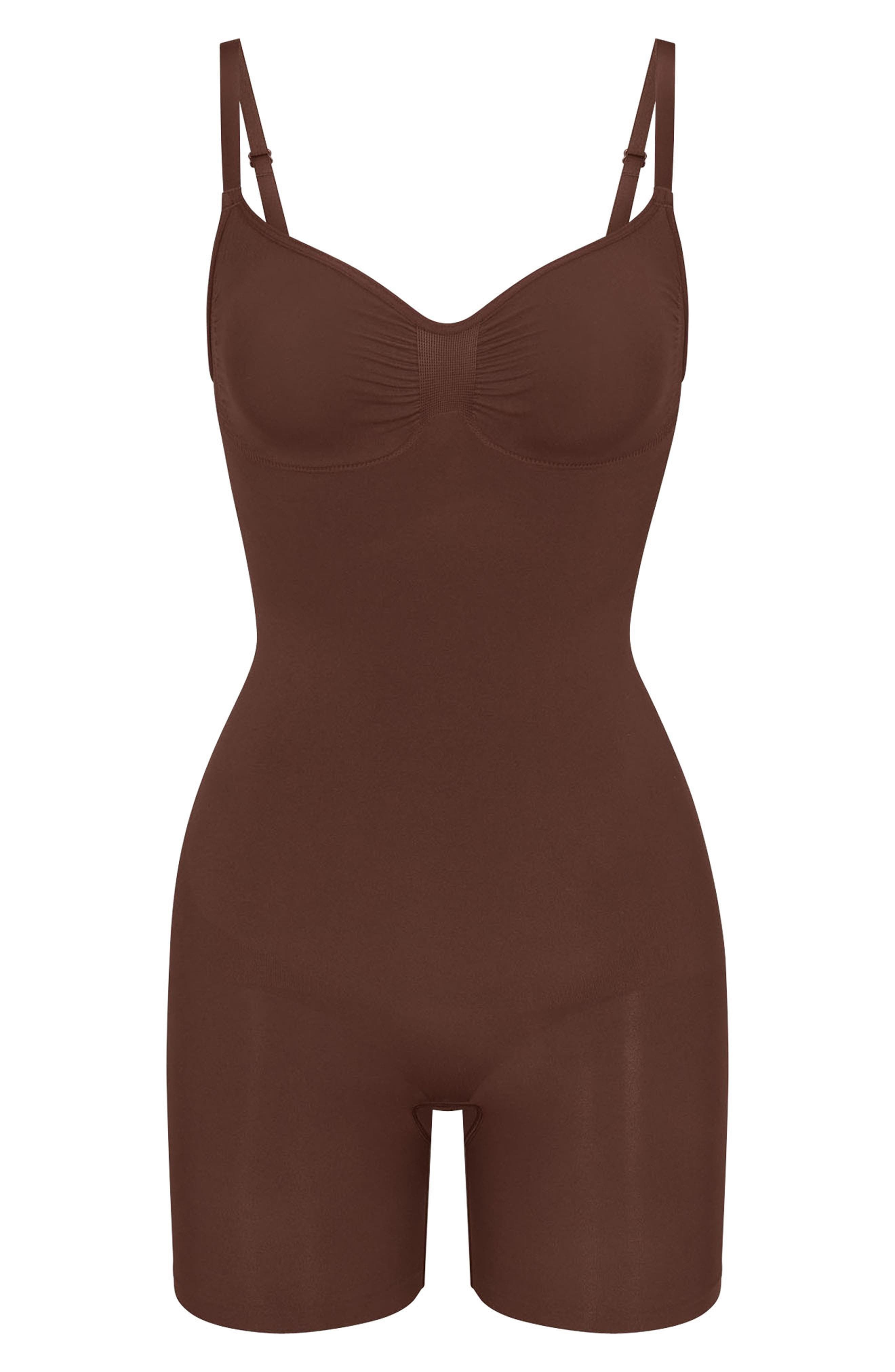SKIMS Seamless Sculpt Mid Thigh Bodysuit in Cocoa at Nordstrom - 4