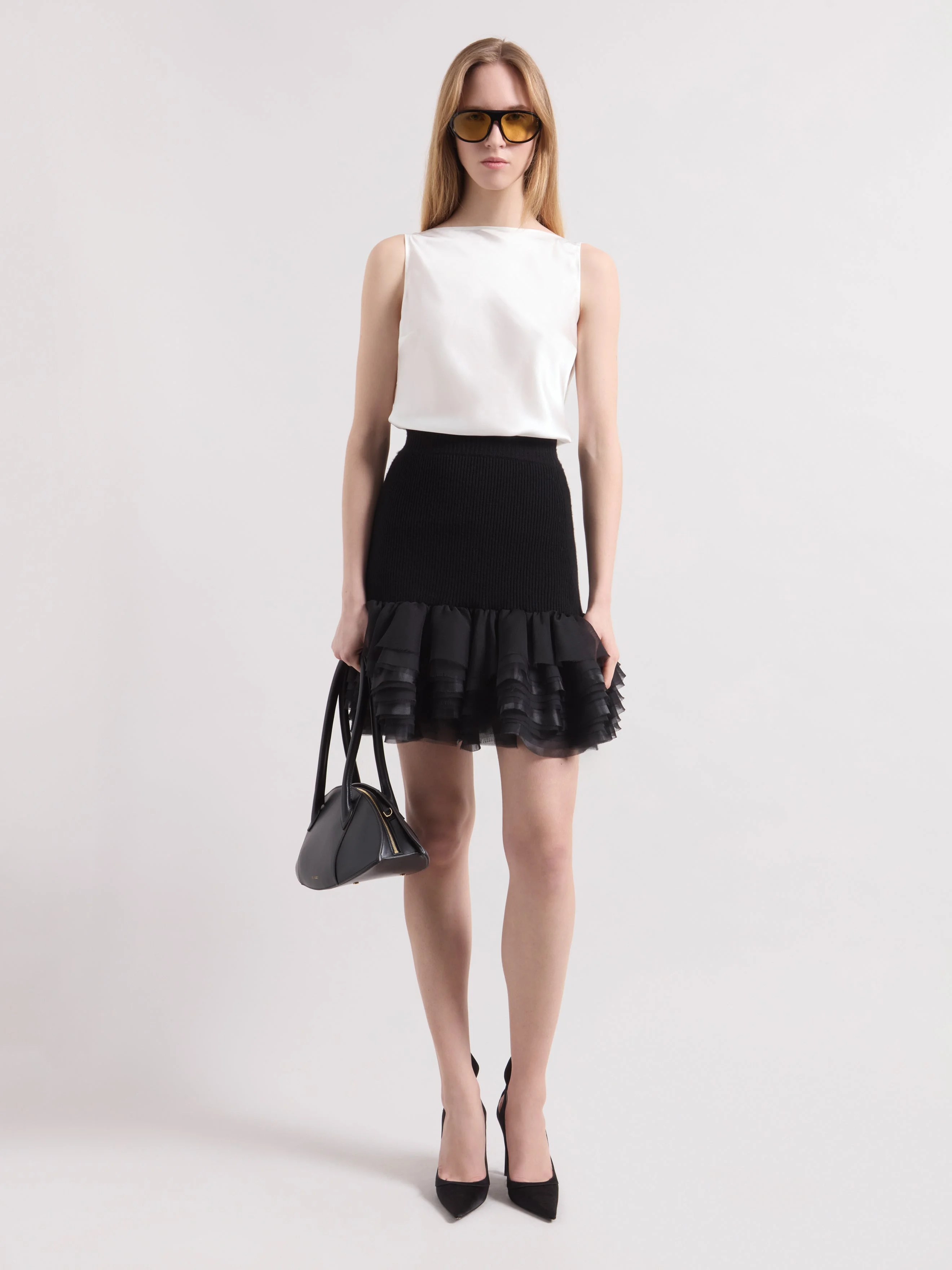 Black Wool Skirt - 1
