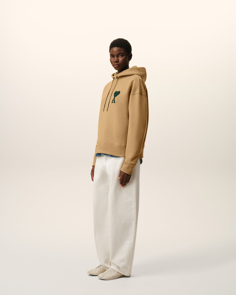 BEIGE COTTON AMI DE COEUR HOODIE 6