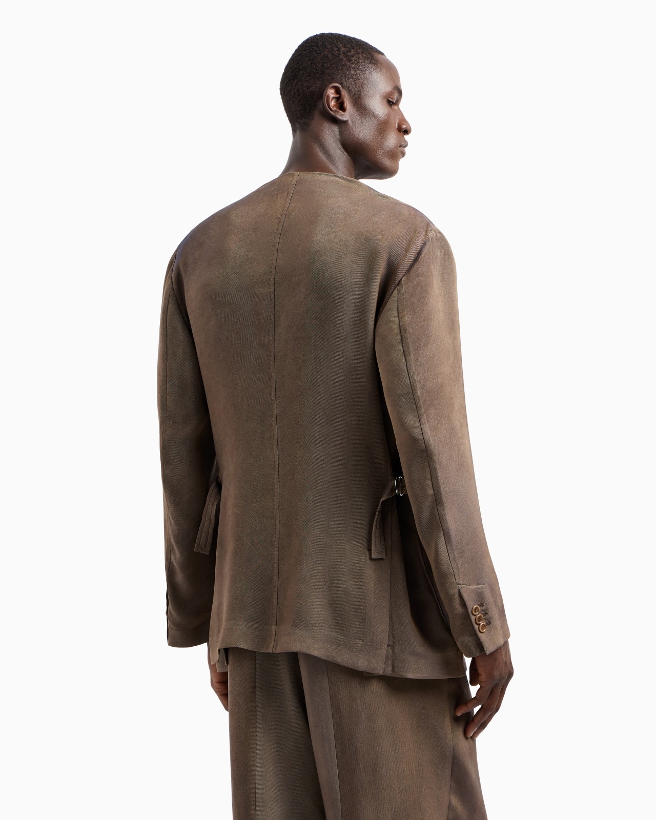 VISCOSE TWILL SINGLE-BREASTED JACKET - 3