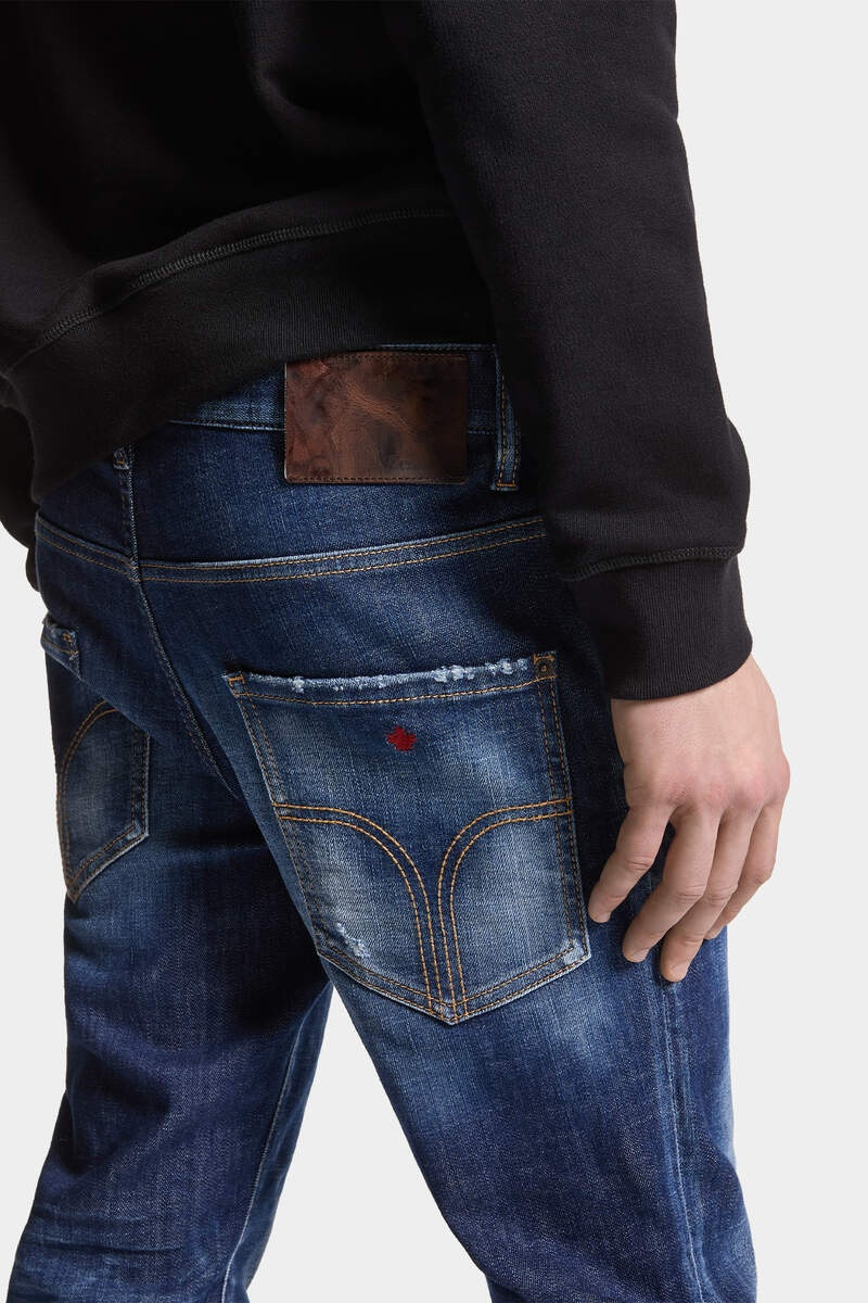 DARK BASIC WASH SKATER JEANS 5