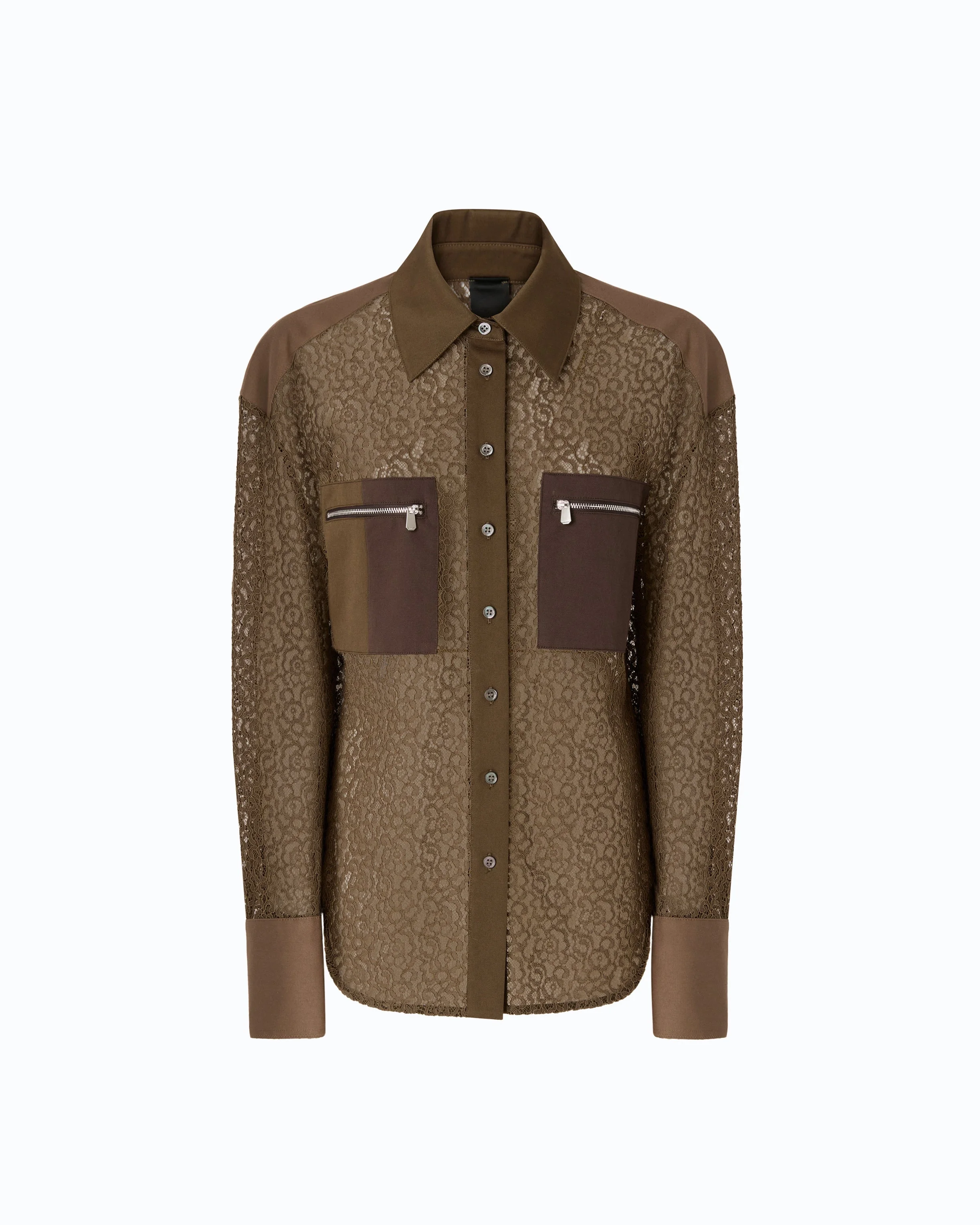 LACE SHIRT WITH POCKETS - 1