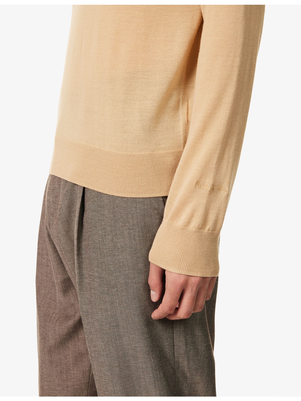 Crewneck Fine-Knit Wool Jumper - 5