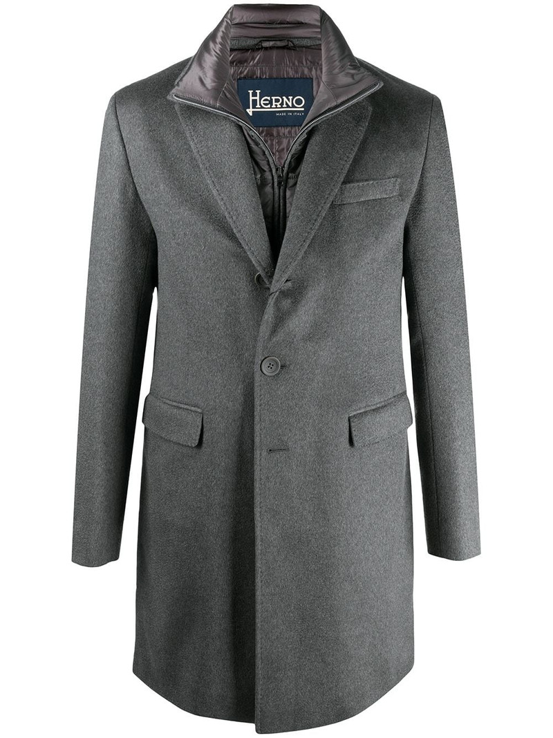 single-breasted layered coat 1