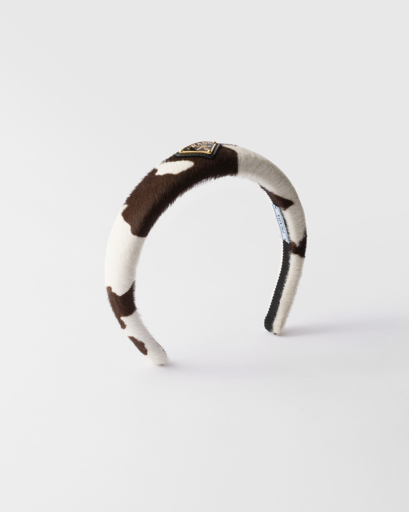 Printed leather headband 1