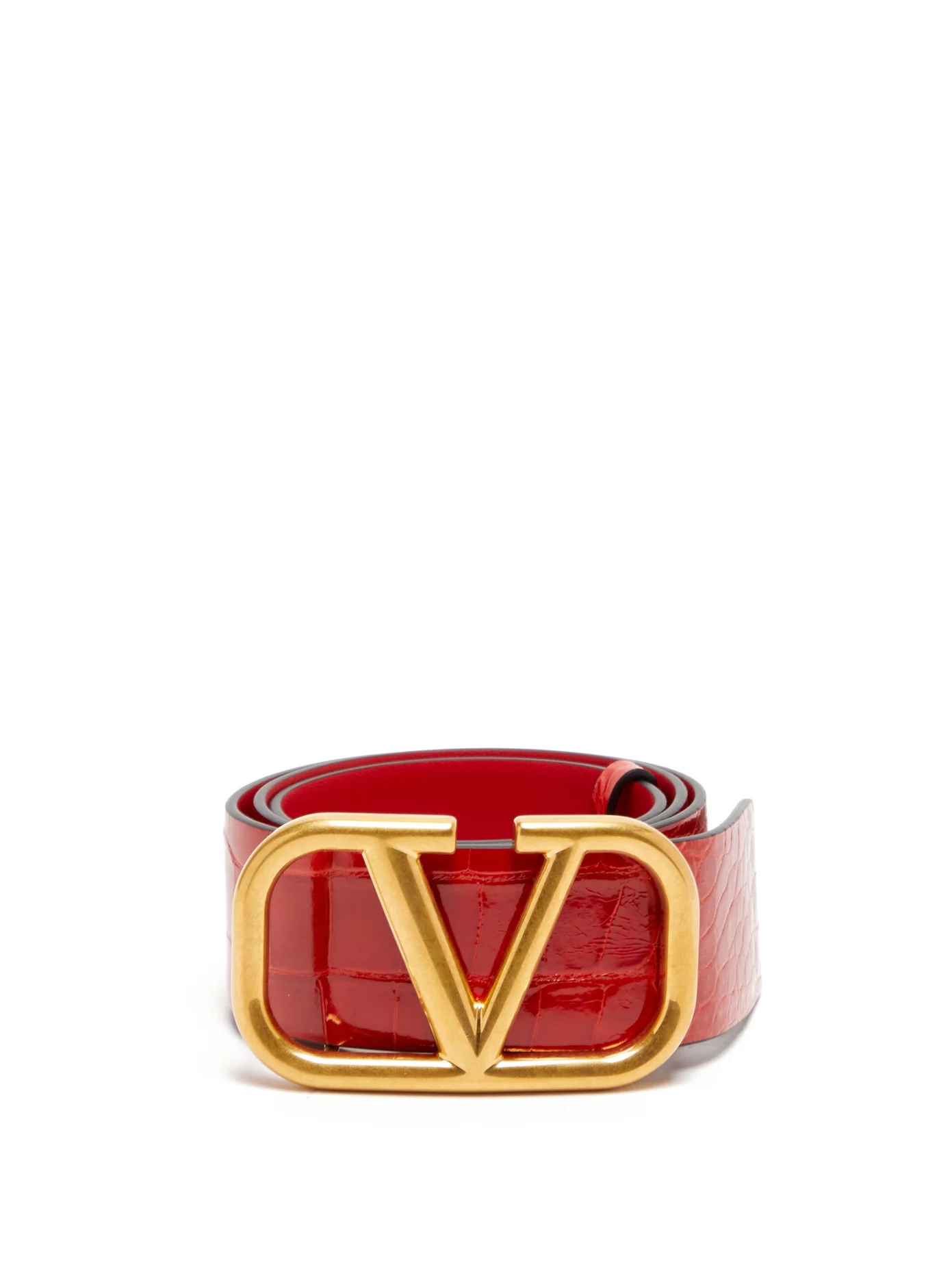 V-logo alligator belt - 1