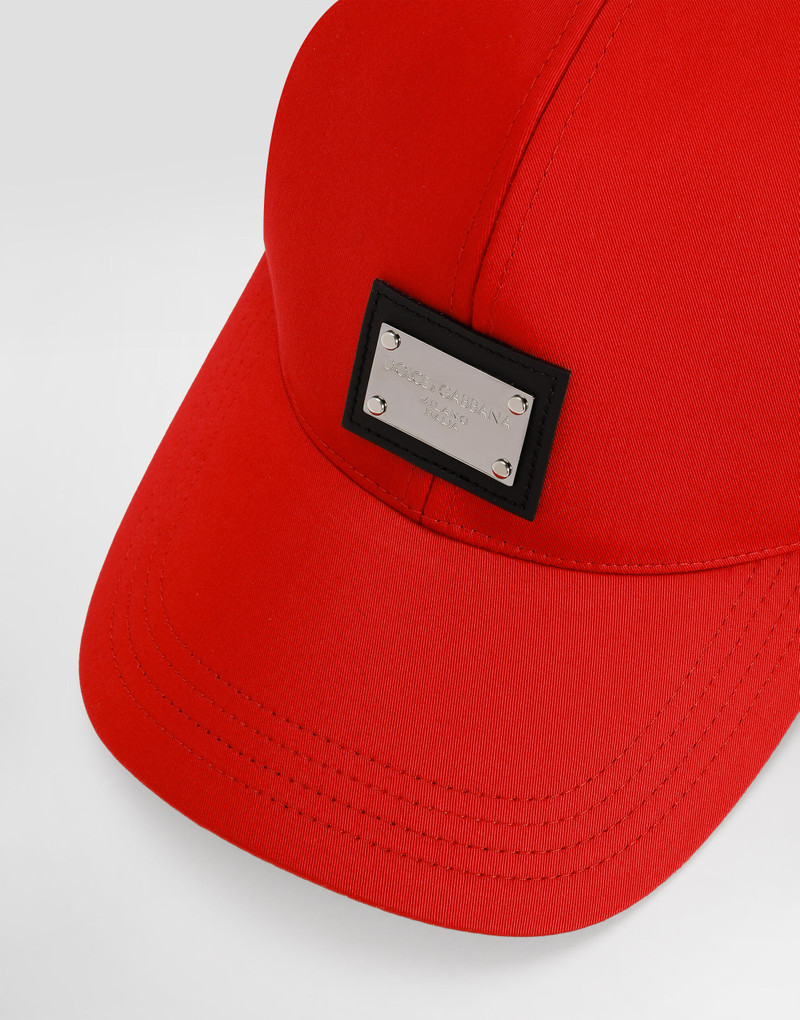 Cotton baseball cap with logo tag 3