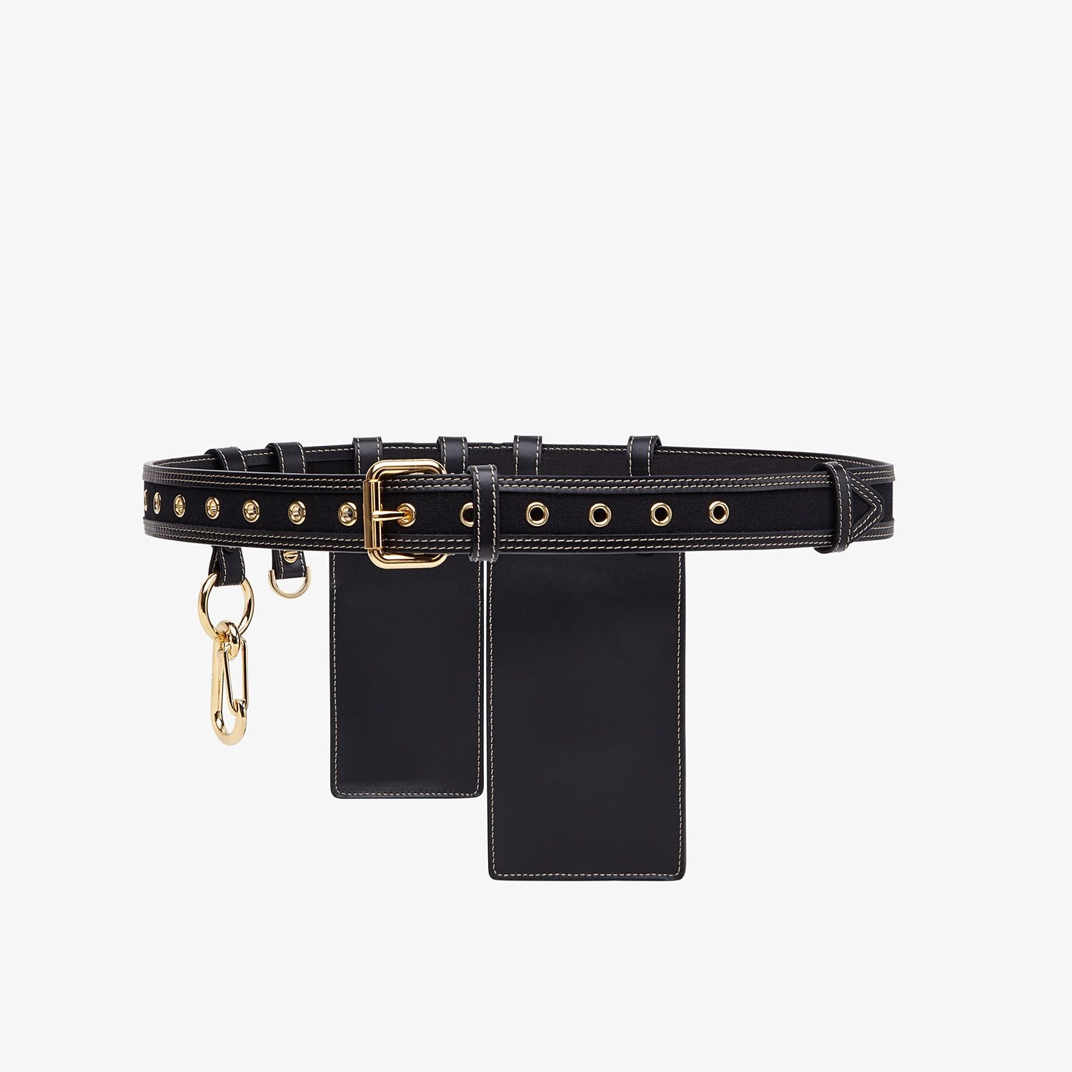 Black leather belt - 2