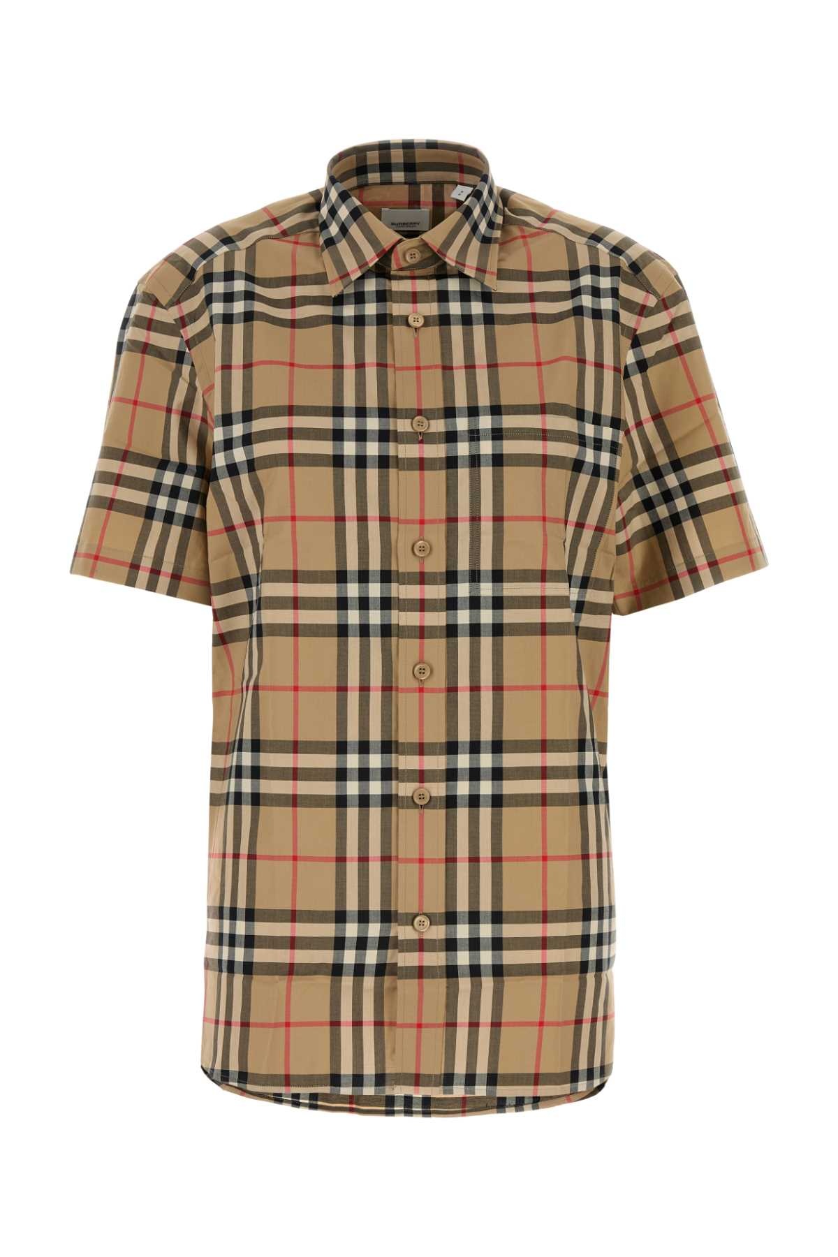 Burberry Men Embroidered Poplin Shirt - 1