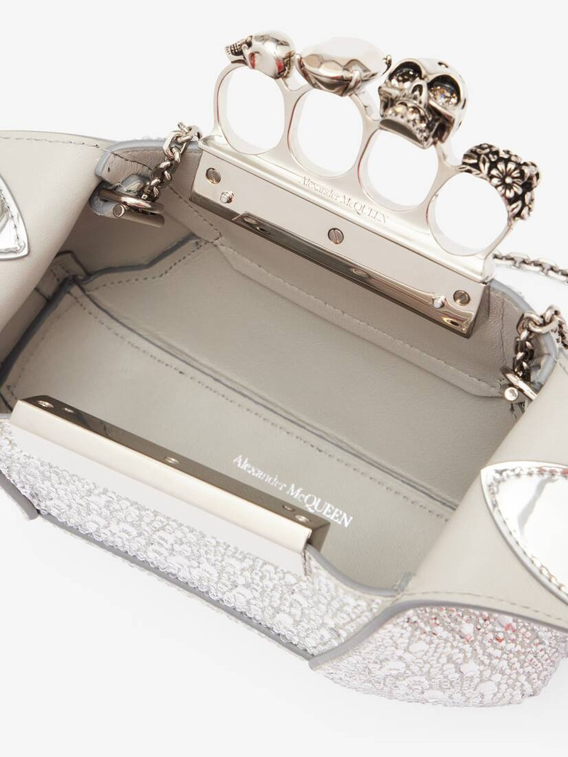 Women's The Jewelled Hobo Mini Bag in Silver 4