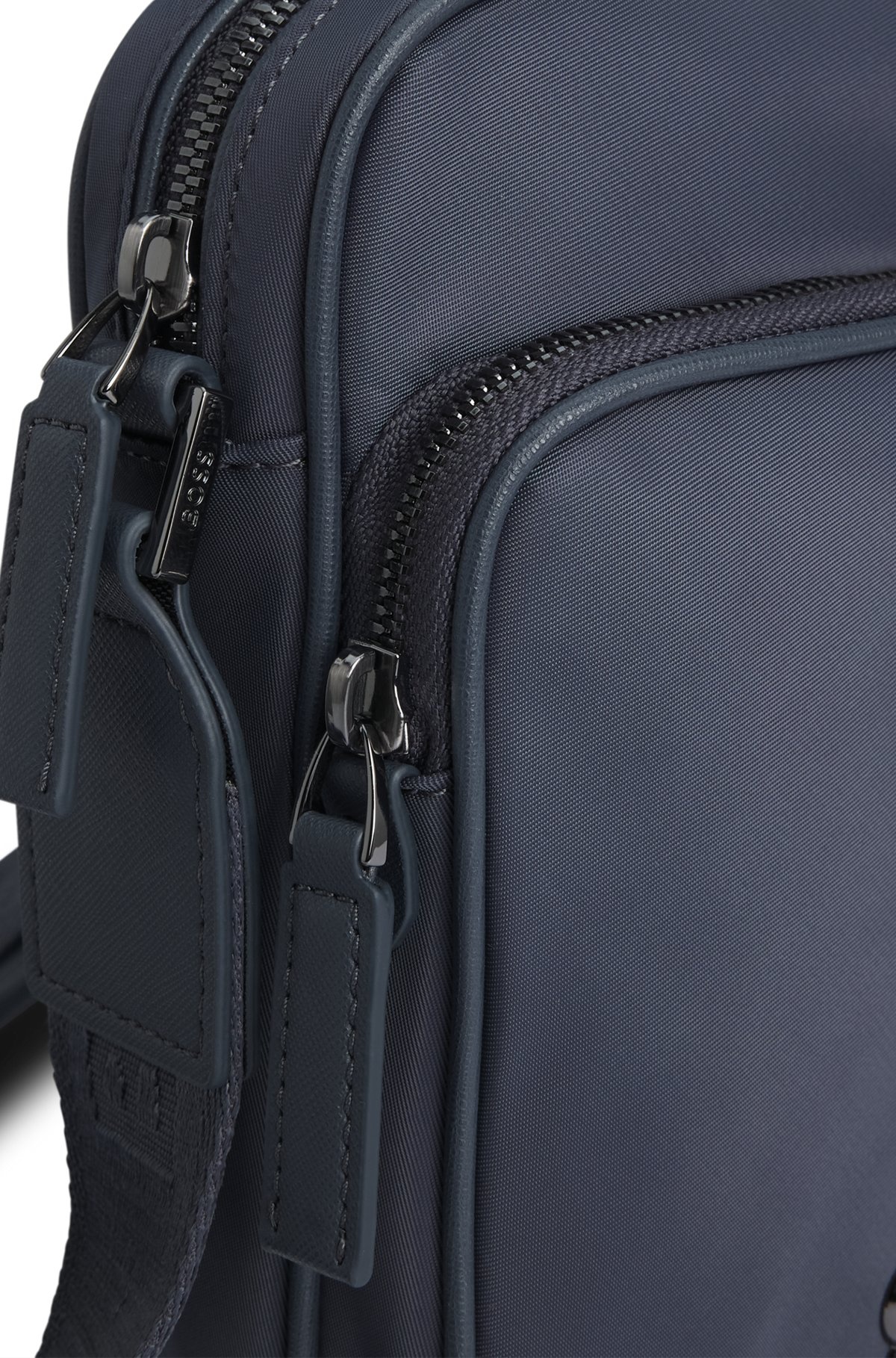 TWILL REPORTER BAG WITH DOUBLE B MONOGRAM - 7