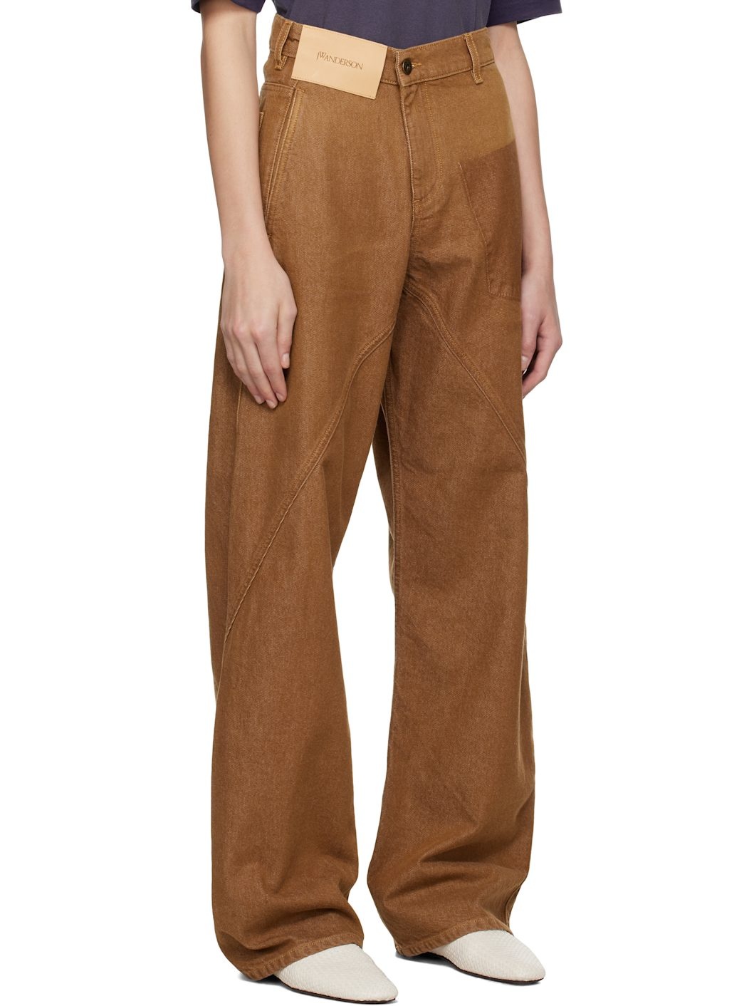 Brown Twisted Workwear Jeans - 2