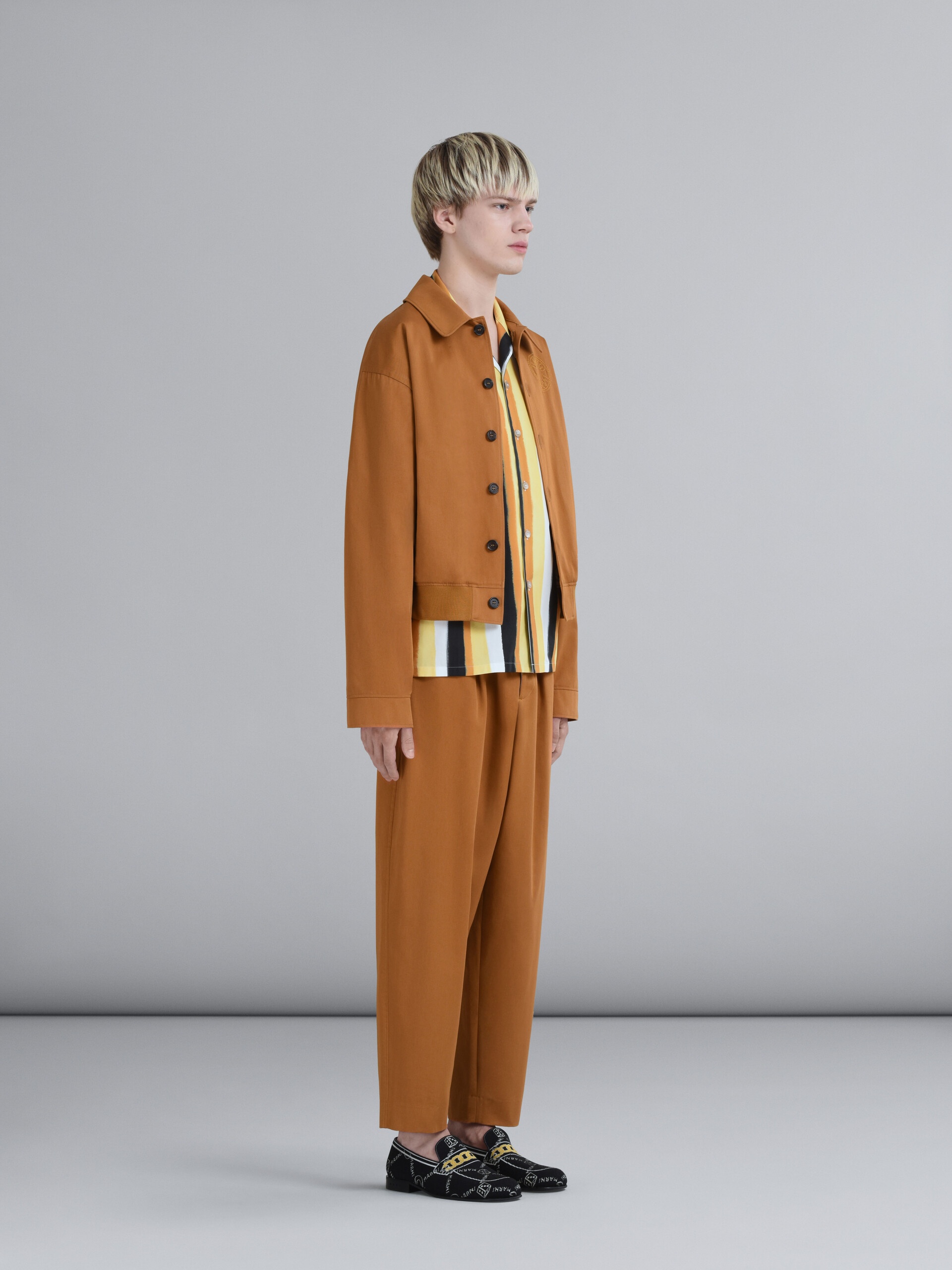 COTTON GABARDINE BOMBER JACKET - 6