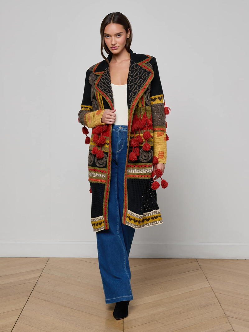 L'AGENCE Kada Crochet Coat outlook