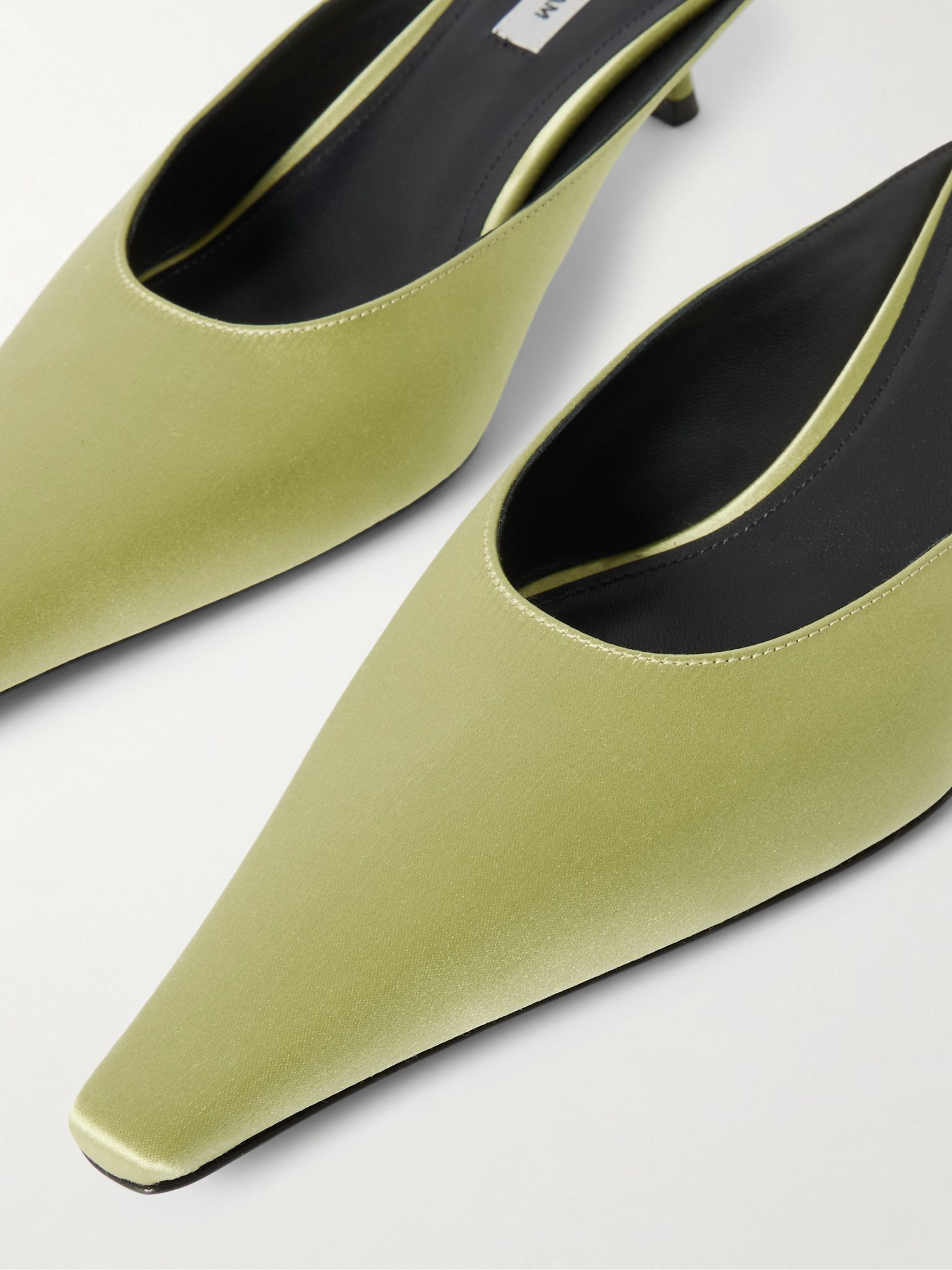Sloan satin mules Light green - 4