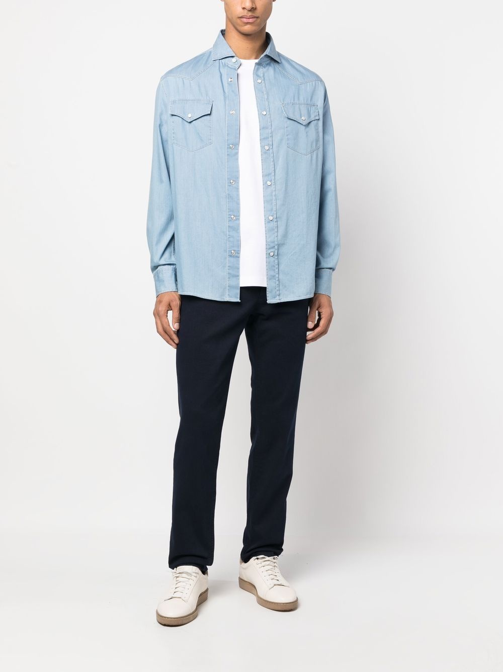 button-up denim shirt - 2