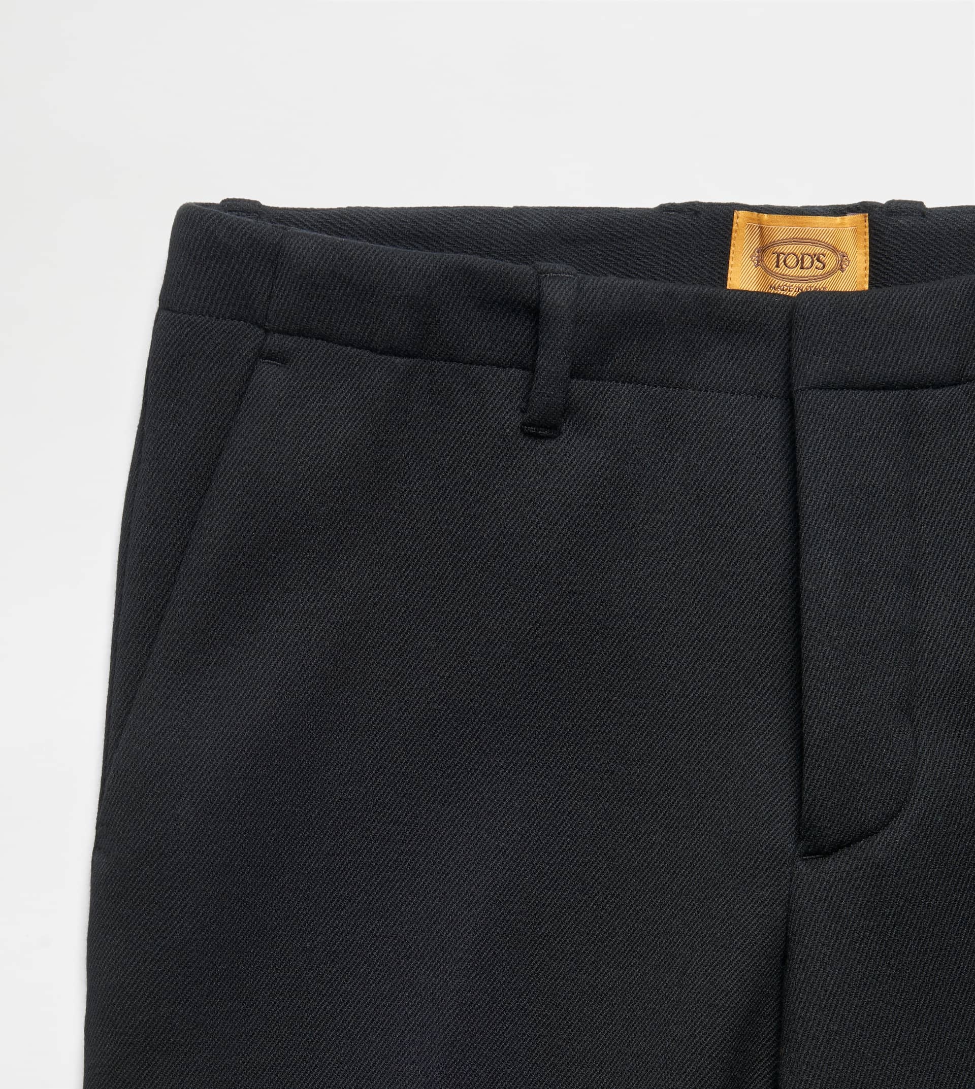 TROUSERS IN WOOL - BLACK - 6